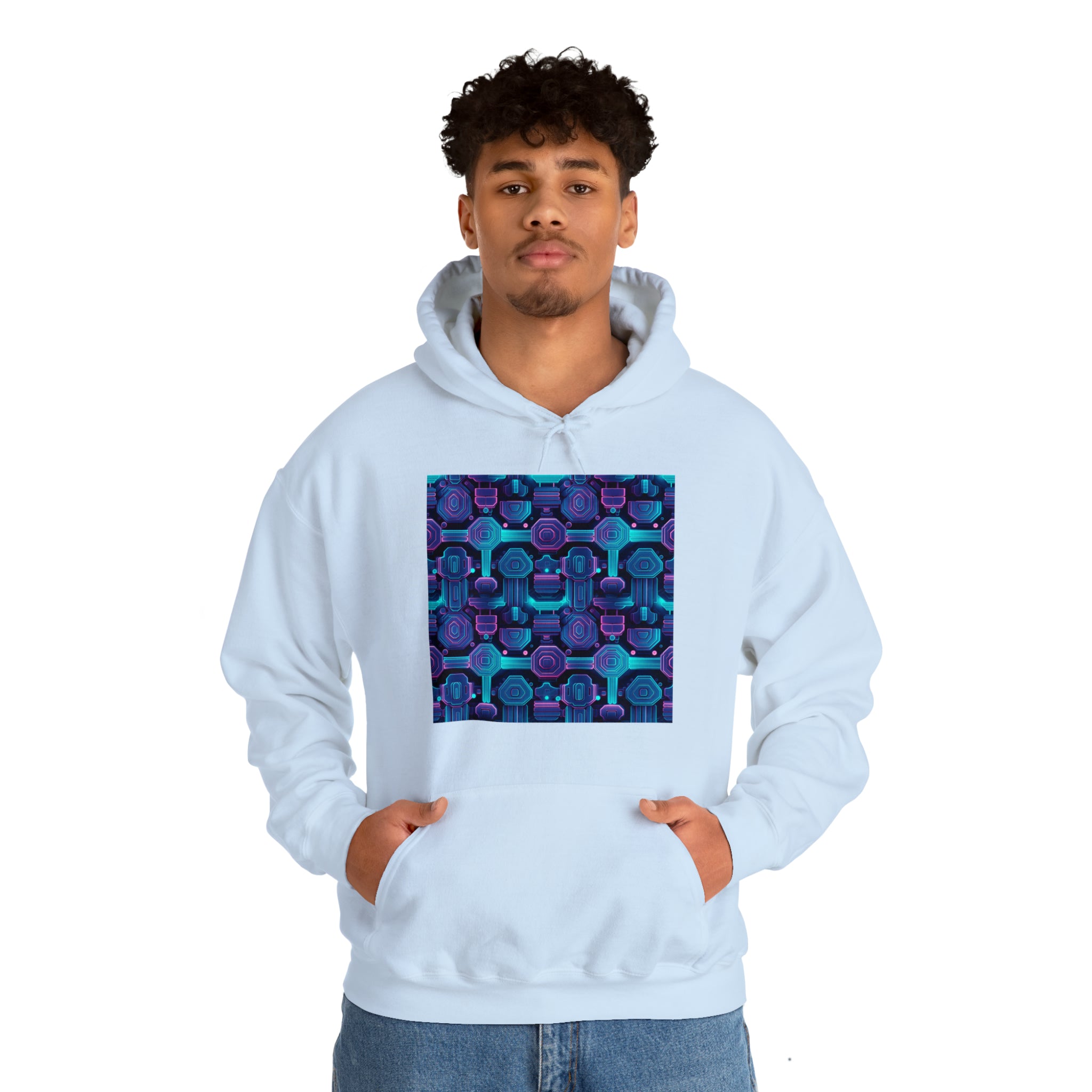 Unisex Heavy Blend™ Hooded Sweatshirt - Abstract Neon Designs 02