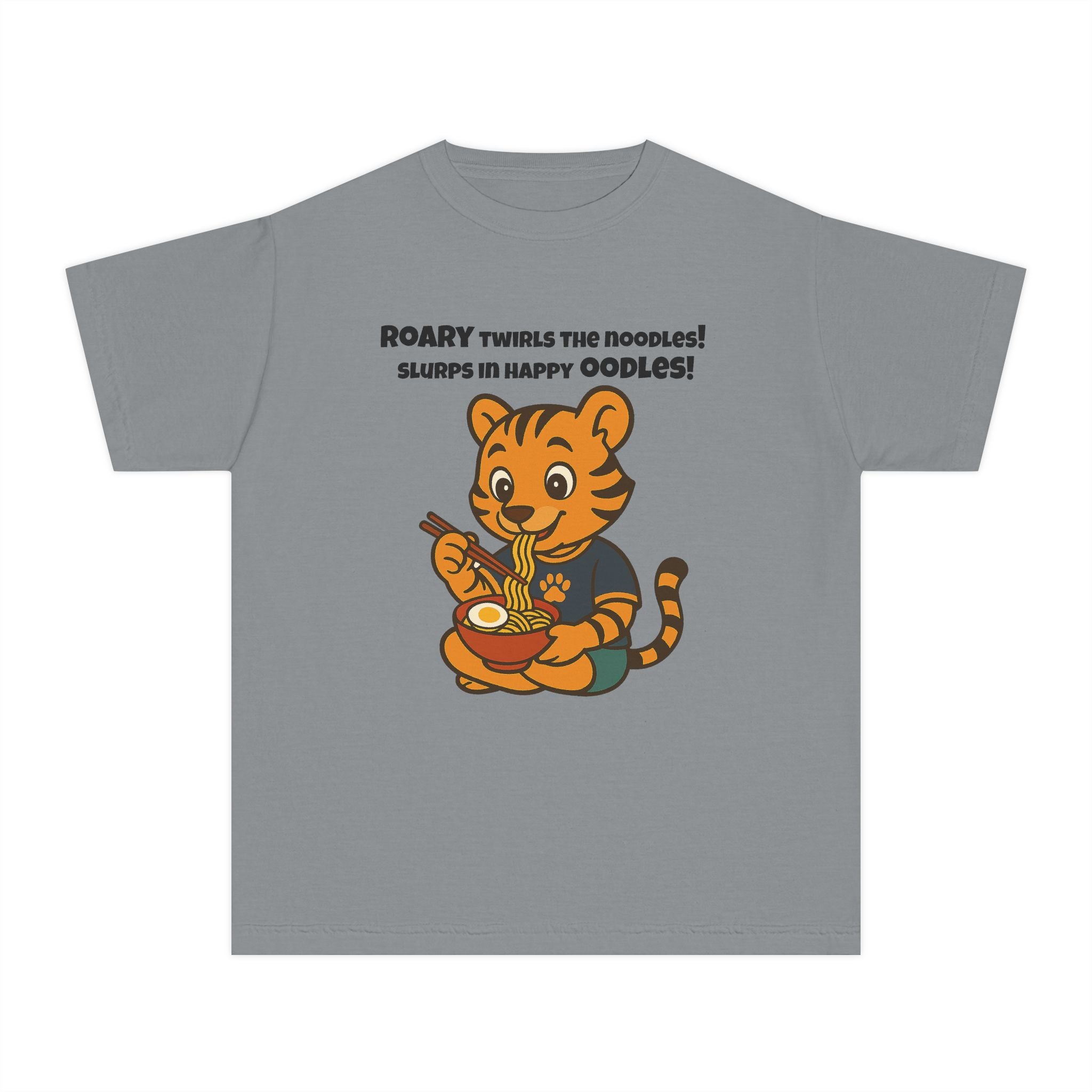 Youth Midweight Cotton Tee - Roary's Ramen Bowl