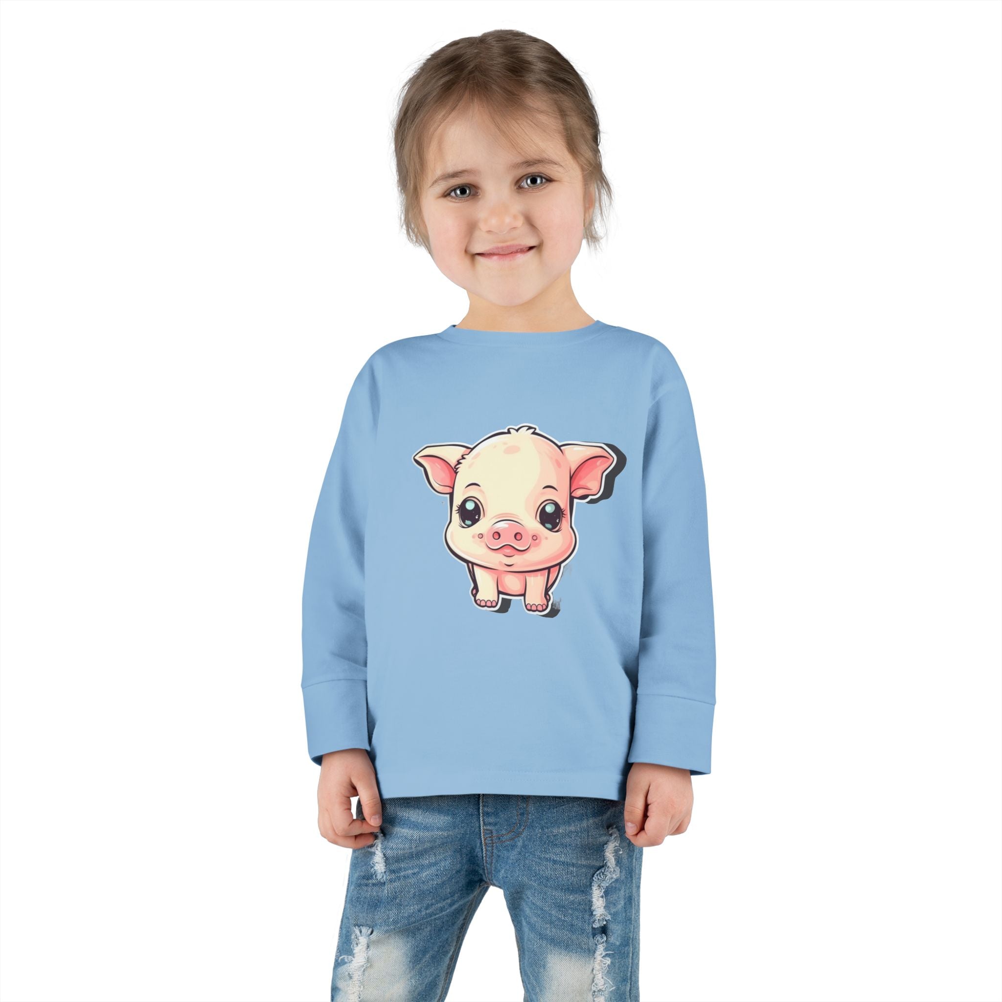 Toddler Long Sleeve Tee - Pig Piglet