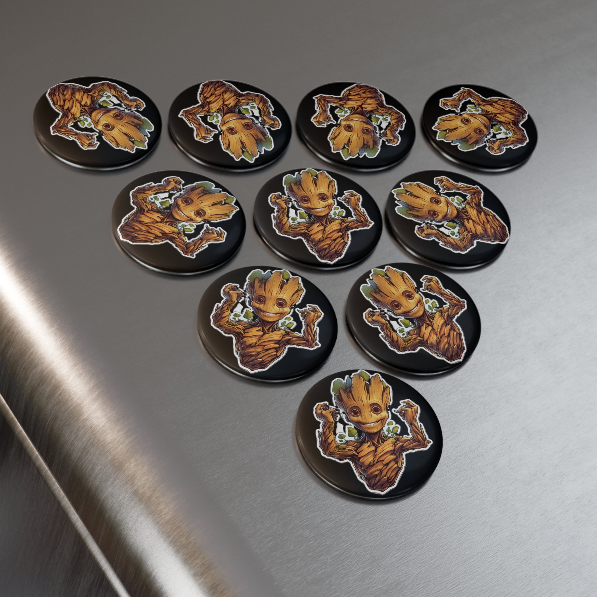 Button Magnet, Round (1 & 10 pcs) - Groot