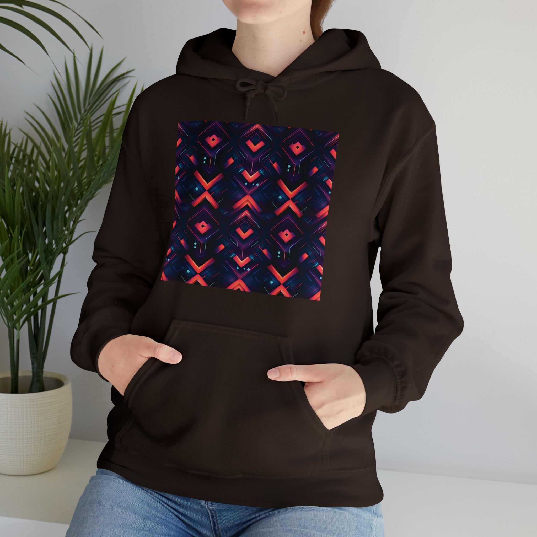 Unisex Heavy Blend™ Hooded Sweatshirt - Abstract Neon Designs 03
