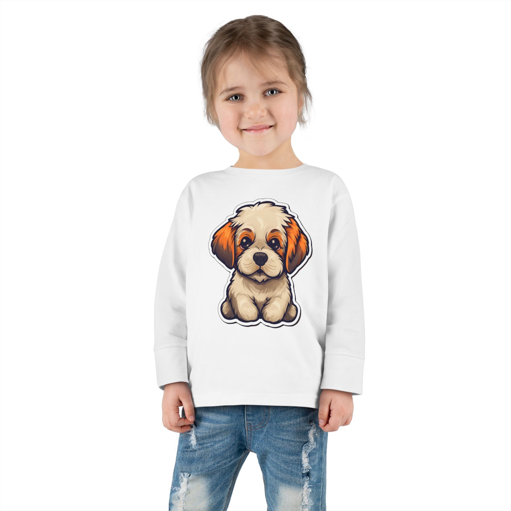 Toddler Long Sleeve Tee - Dog Puppy