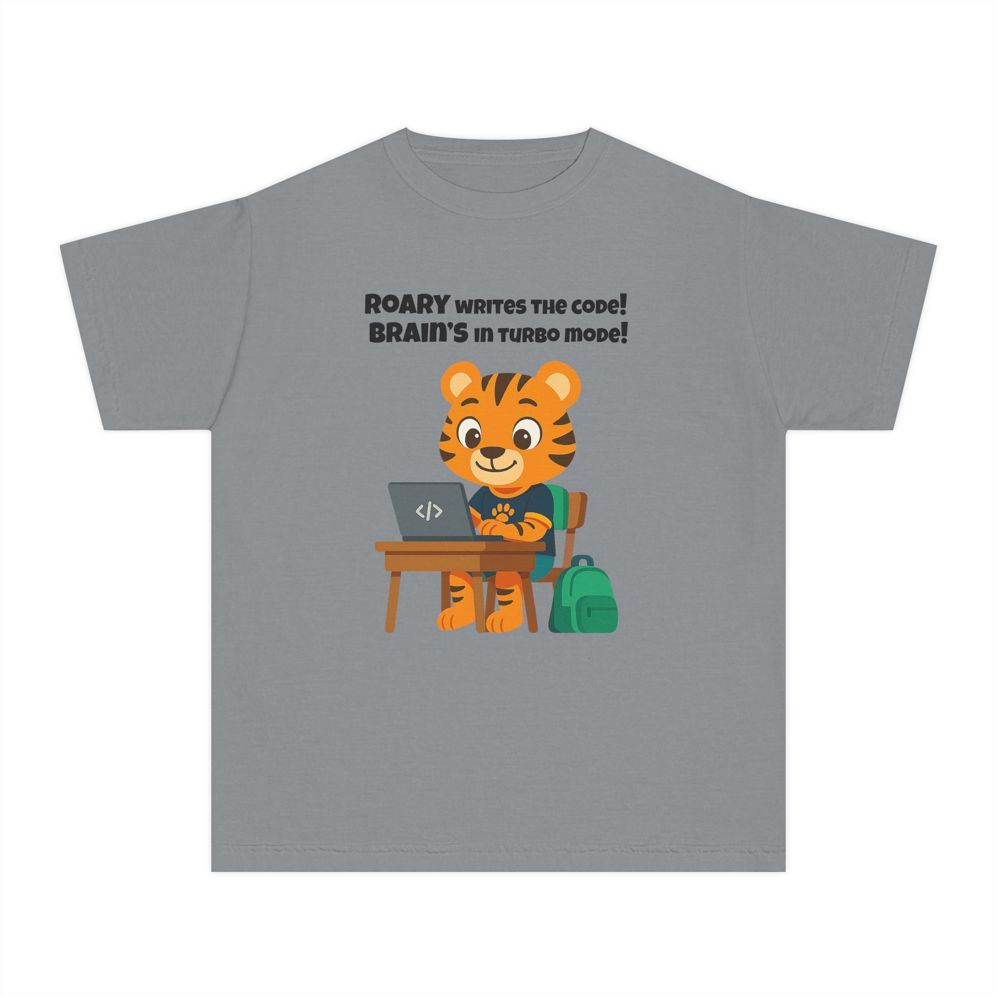 Youth Midweight Cotton Tee - Roary's Coding Time
