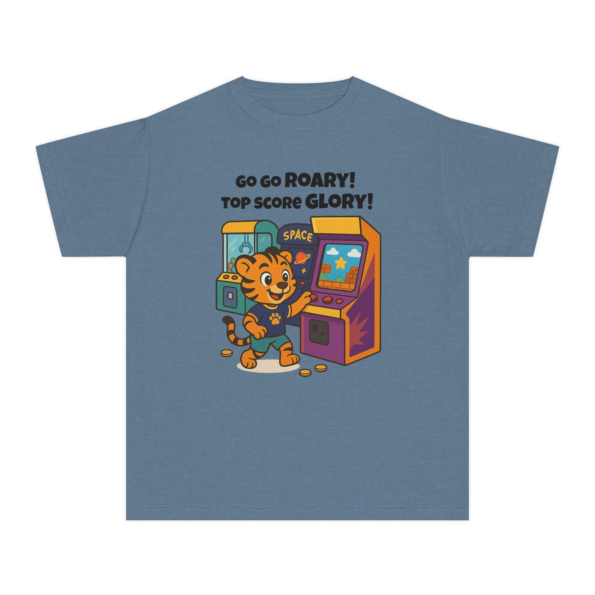Youth Midweight Cotton Tee - Roary's Adventures at the Arcade