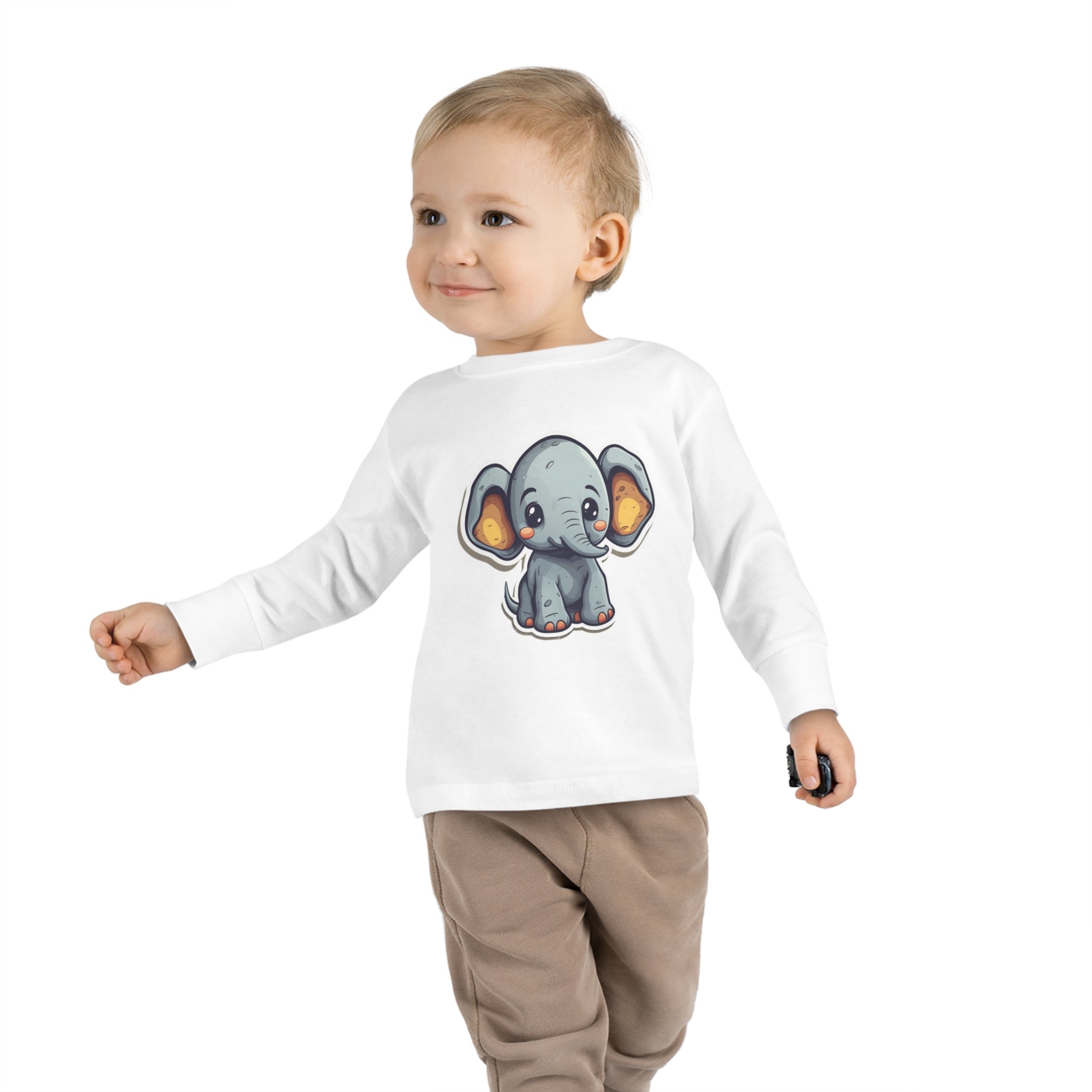 Toddler Long Sleeve Tee - Elephant Calf