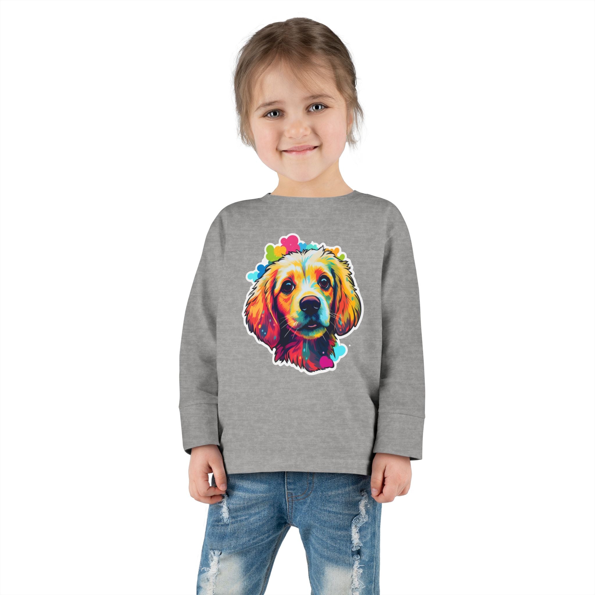 Toddler Long Sleeve Tee - Puppies 07
