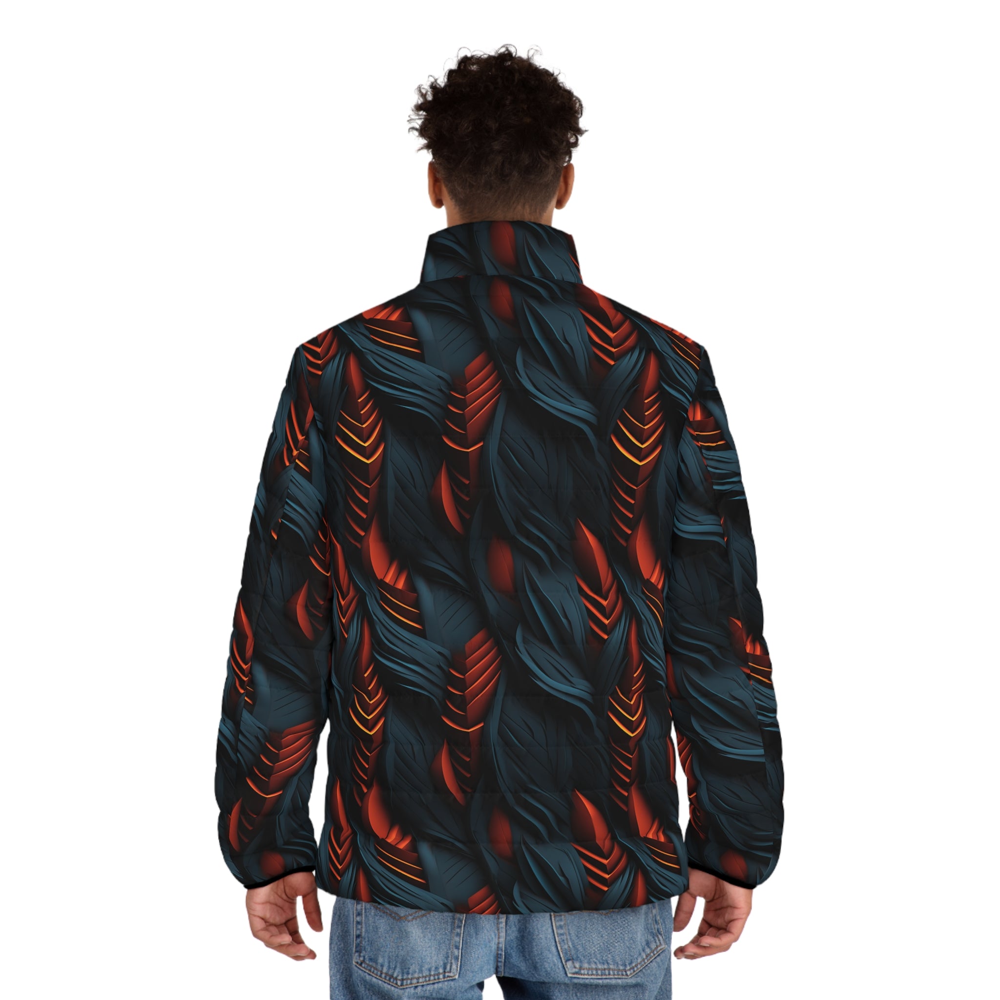 Men's Puffer Jacket (AOP) - Abstract Designs 13
