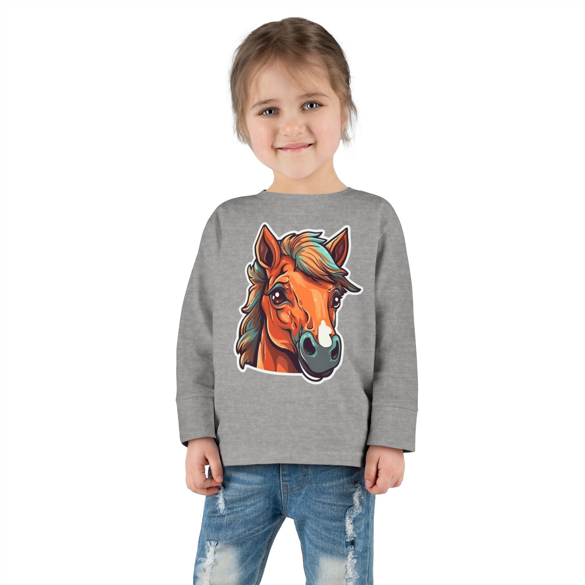 Toddler Long Sleeve Tee - Horse Foal