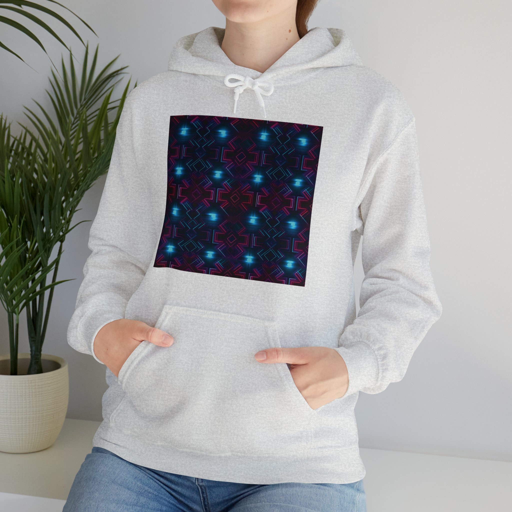 Unisex Heavy Blend™ Hooded Sweatshirt - Abstract Neon Designs 01