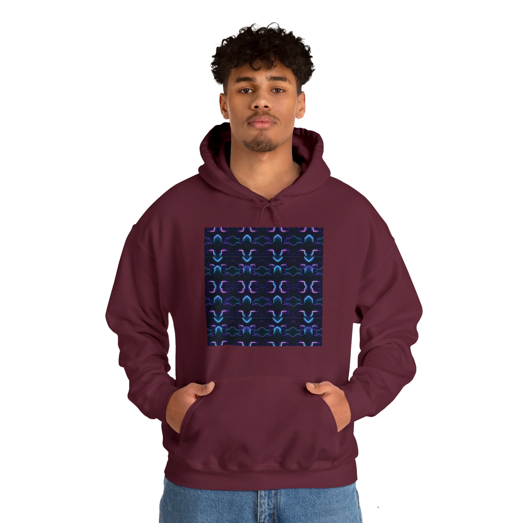 Unisex Heavy Blend™ Hooded Sweatshirt - Abstract Neon Designs 06