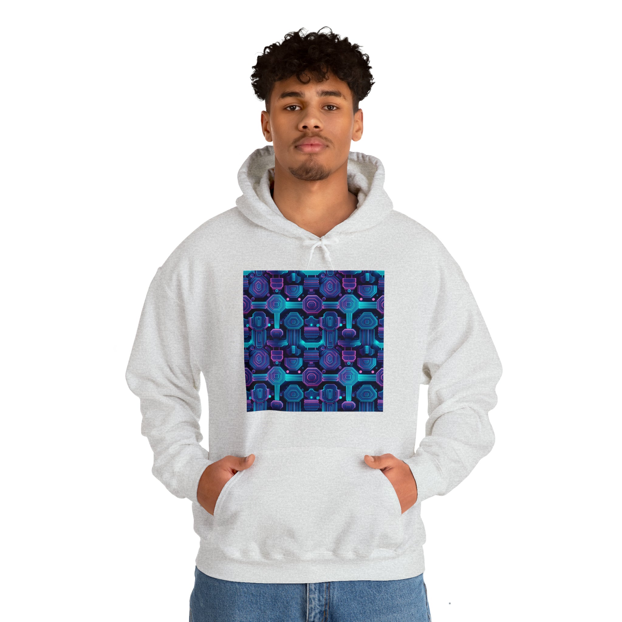 Unisex Heavy Blend™ Hooded Sweatshirt - Abstract Neon Designs 02