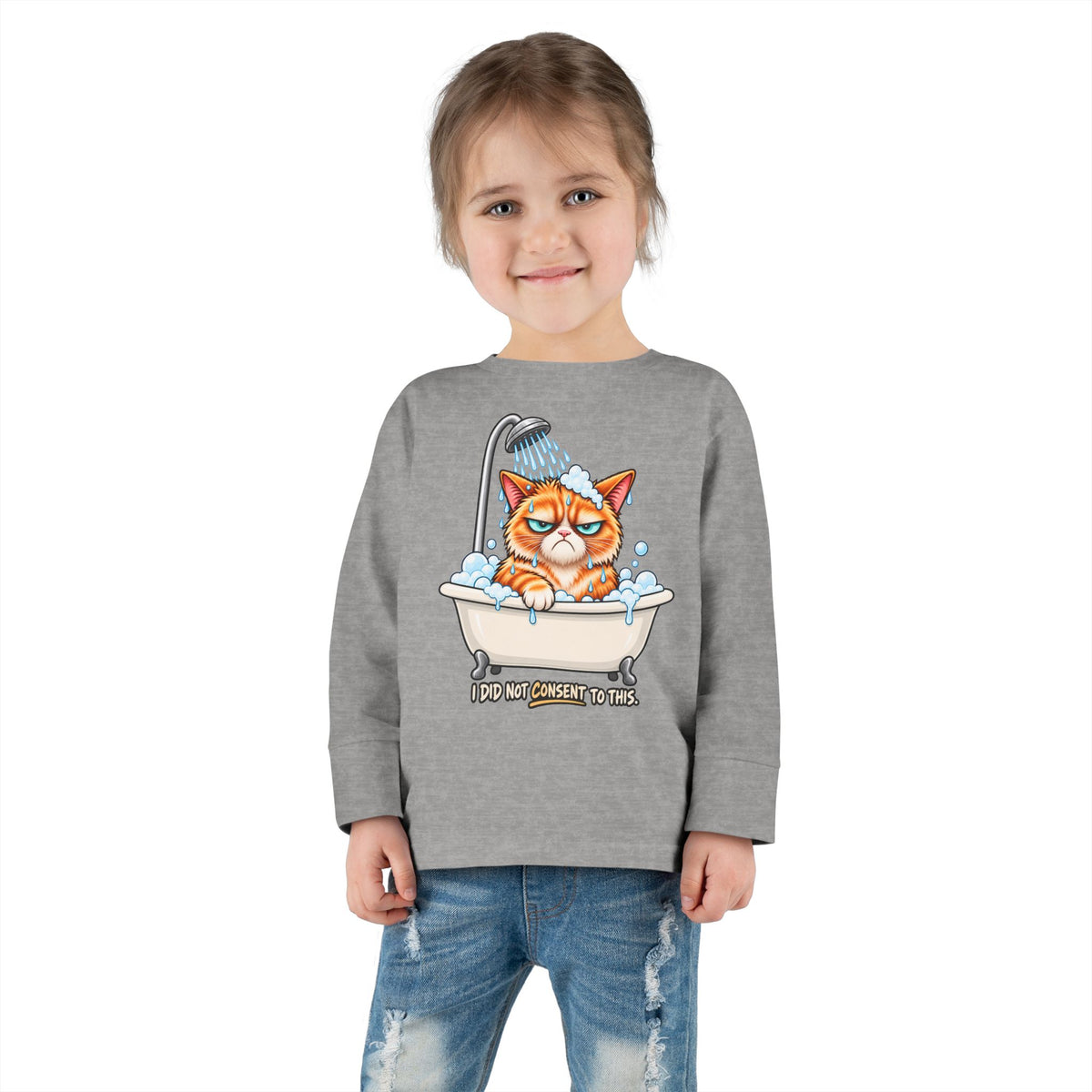 Forced Hydration - Mildly Feral - Toddler Long Sleeve Tee