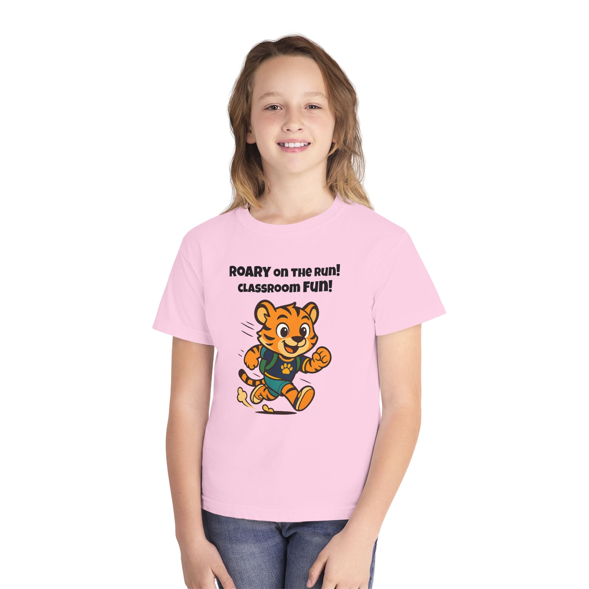 Youth Midweight Cotton Tee - Roary's Dash to School