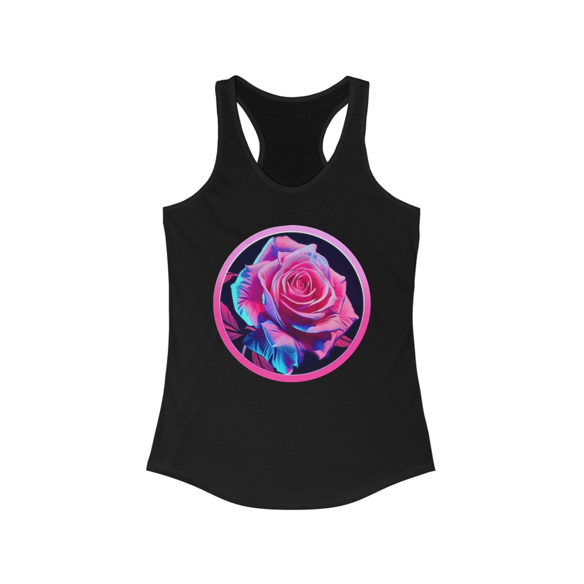 Women's Ideal Racerback Tank - Flowers - Rose