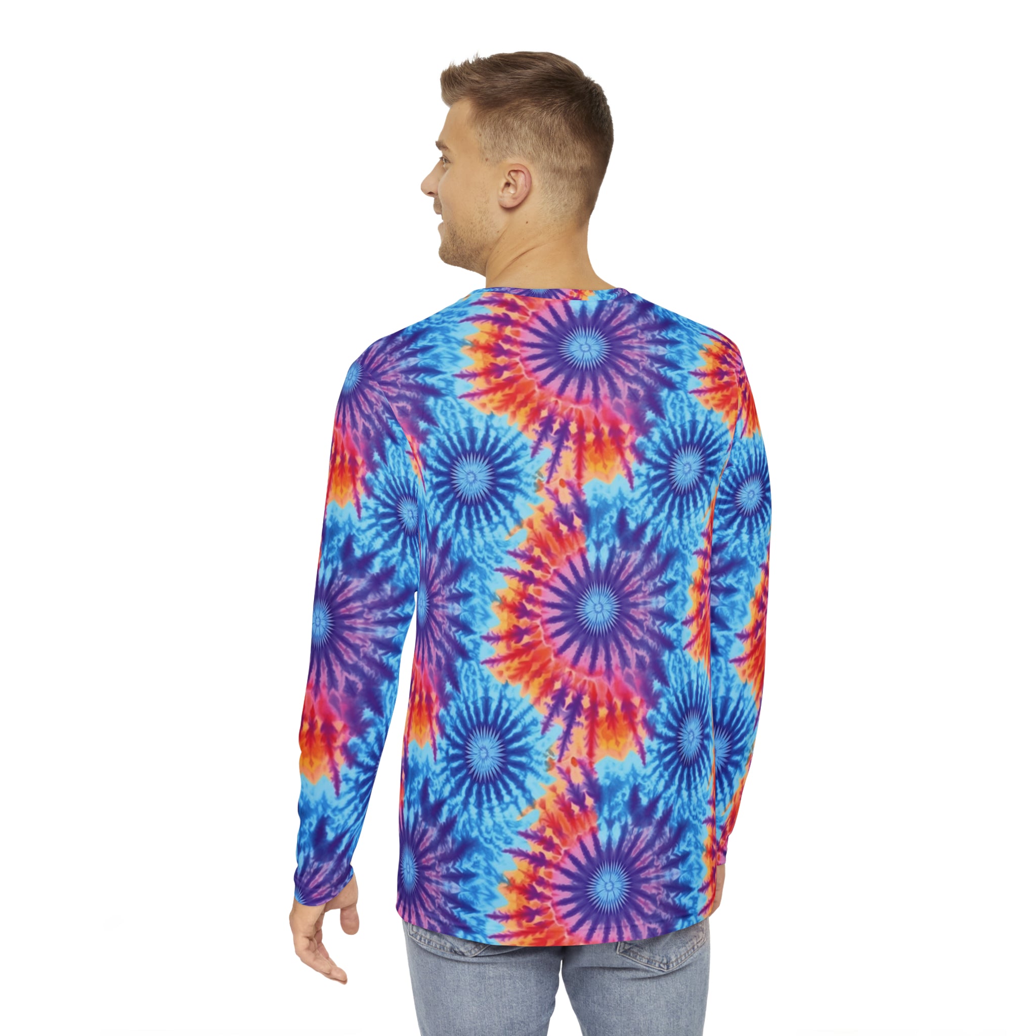Men's Long Sleeve Shirt (AOP) - Tie Dye Designs 03