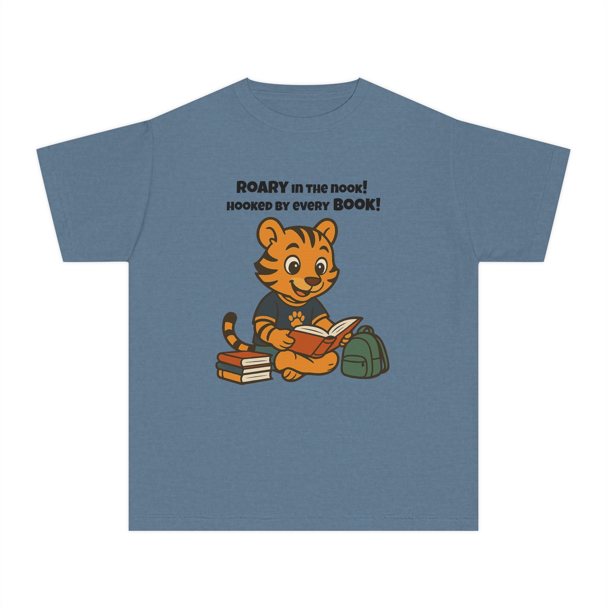 Youth Midweight Cotton Tee - Roary's Adventures in the Library