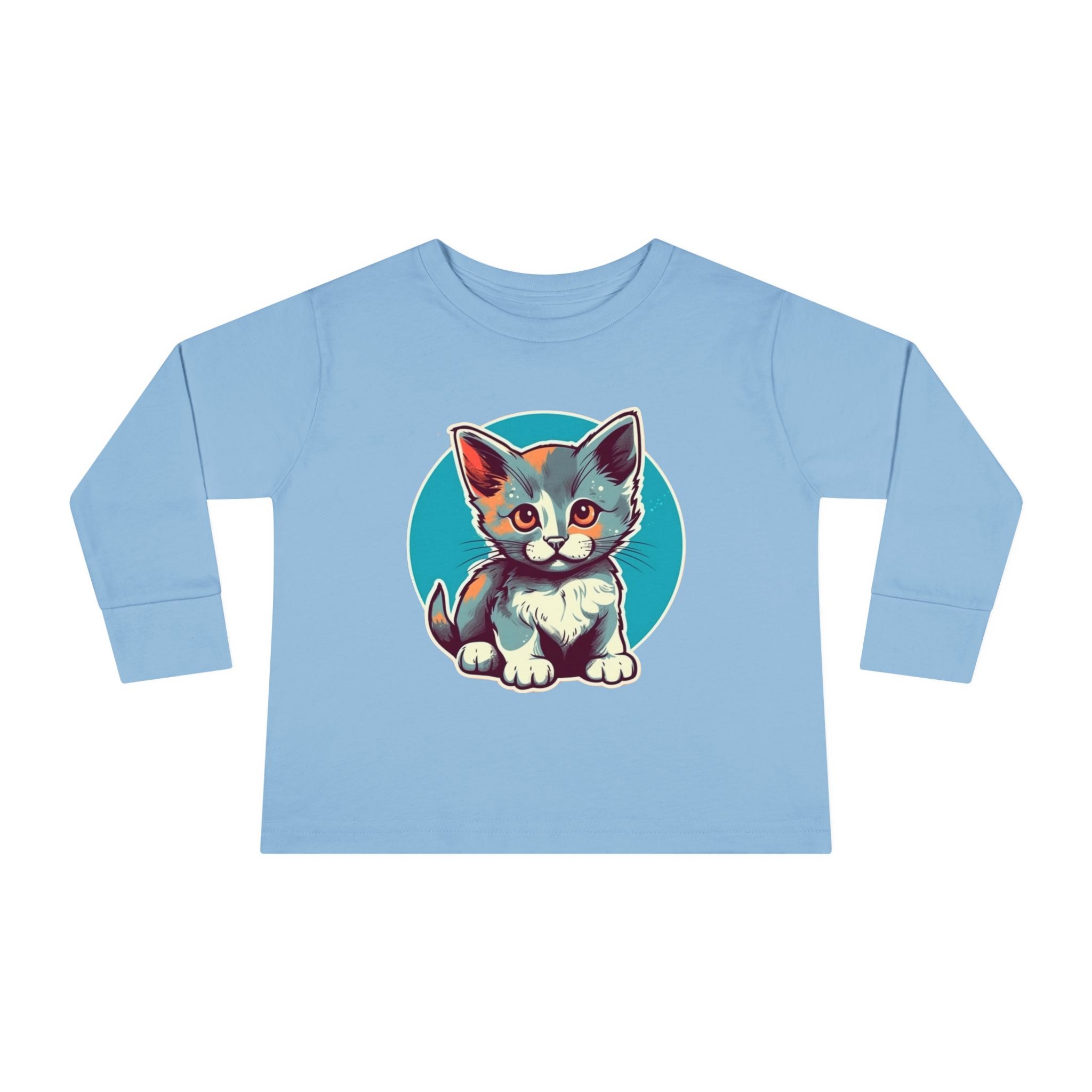 Toddler Long Sleeve Tee - Cat Kitten