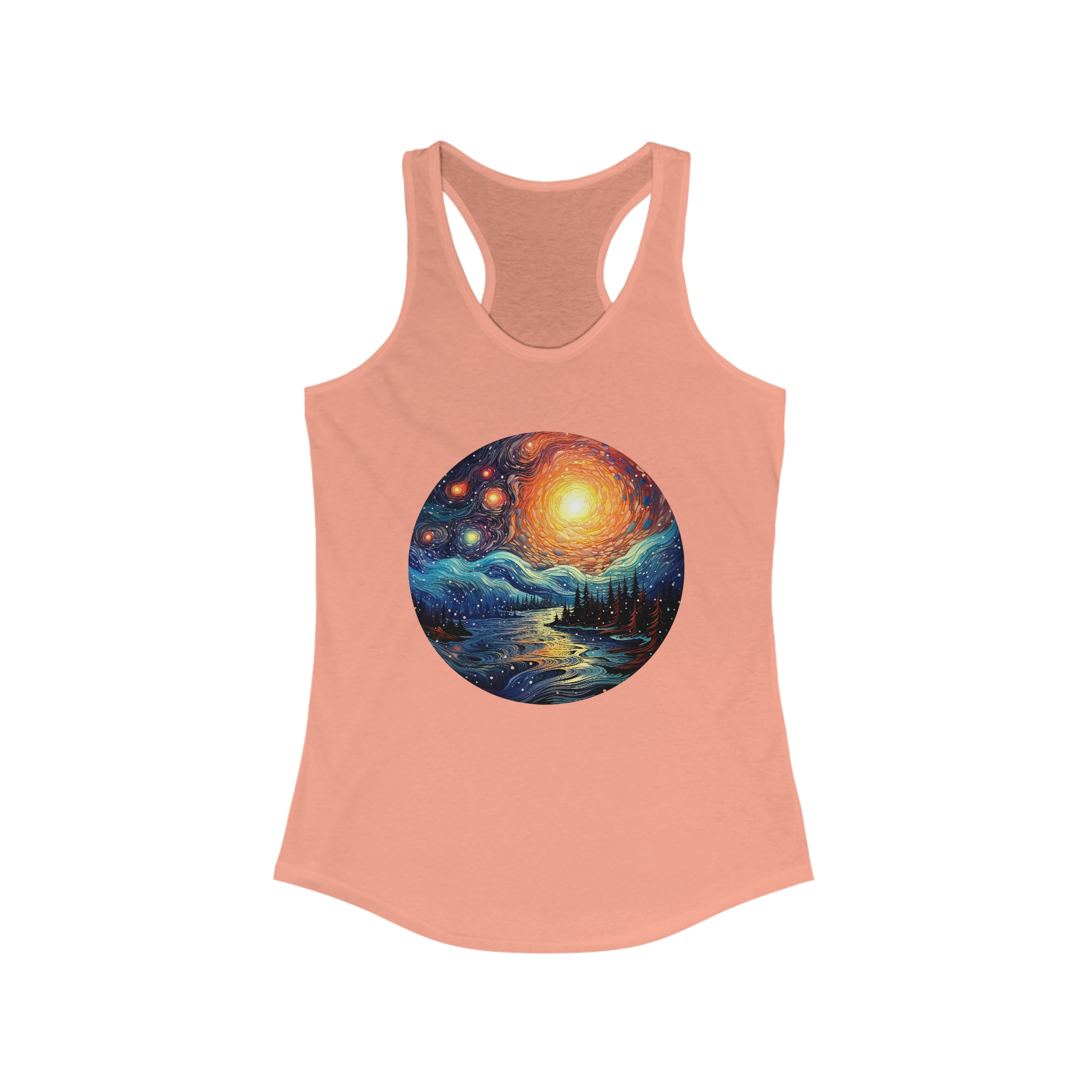 Women's Ideal Racerback Tank - Pointillism Designs 16