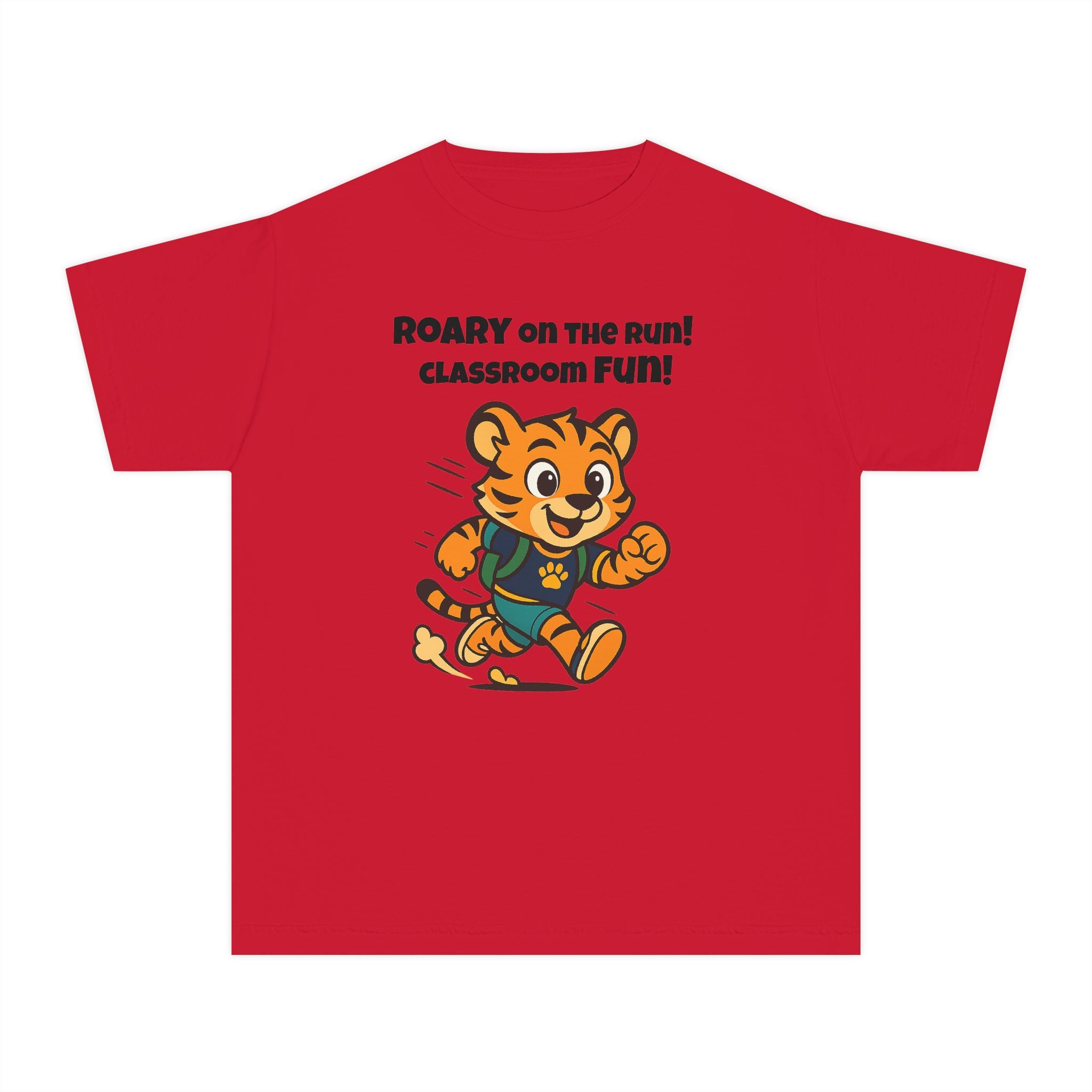 Youth Midweight Cotton Tee - Roary's Dash to School