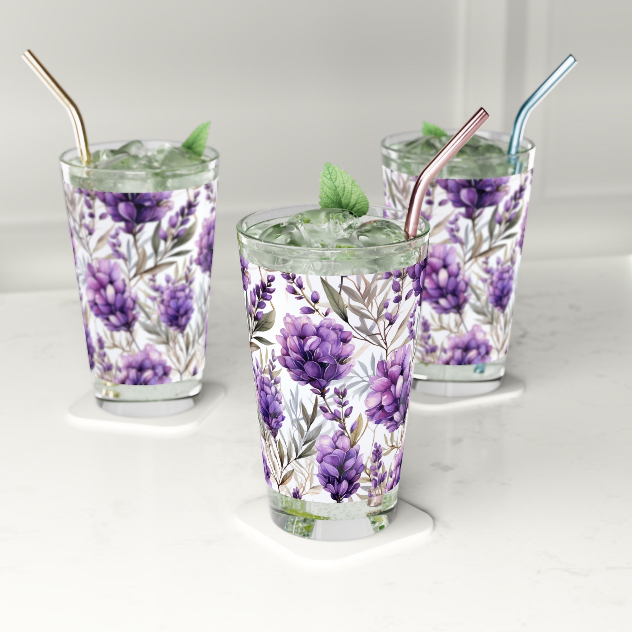 Pint Glass, 16oz - Abstract Designs 10