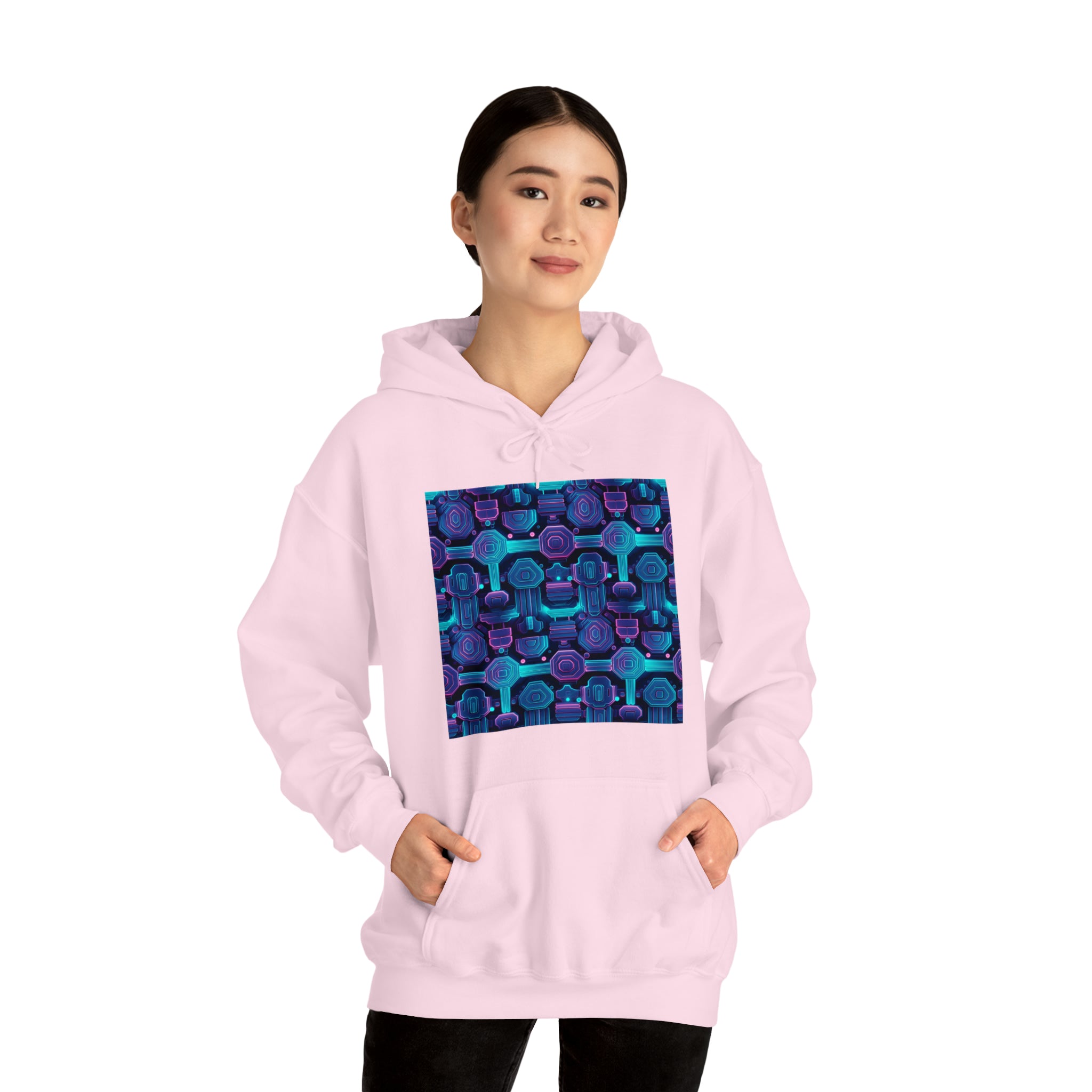 Unisex Heavy Blend™ Hooded Sweatshirt - Abstract Neon Designs 02
