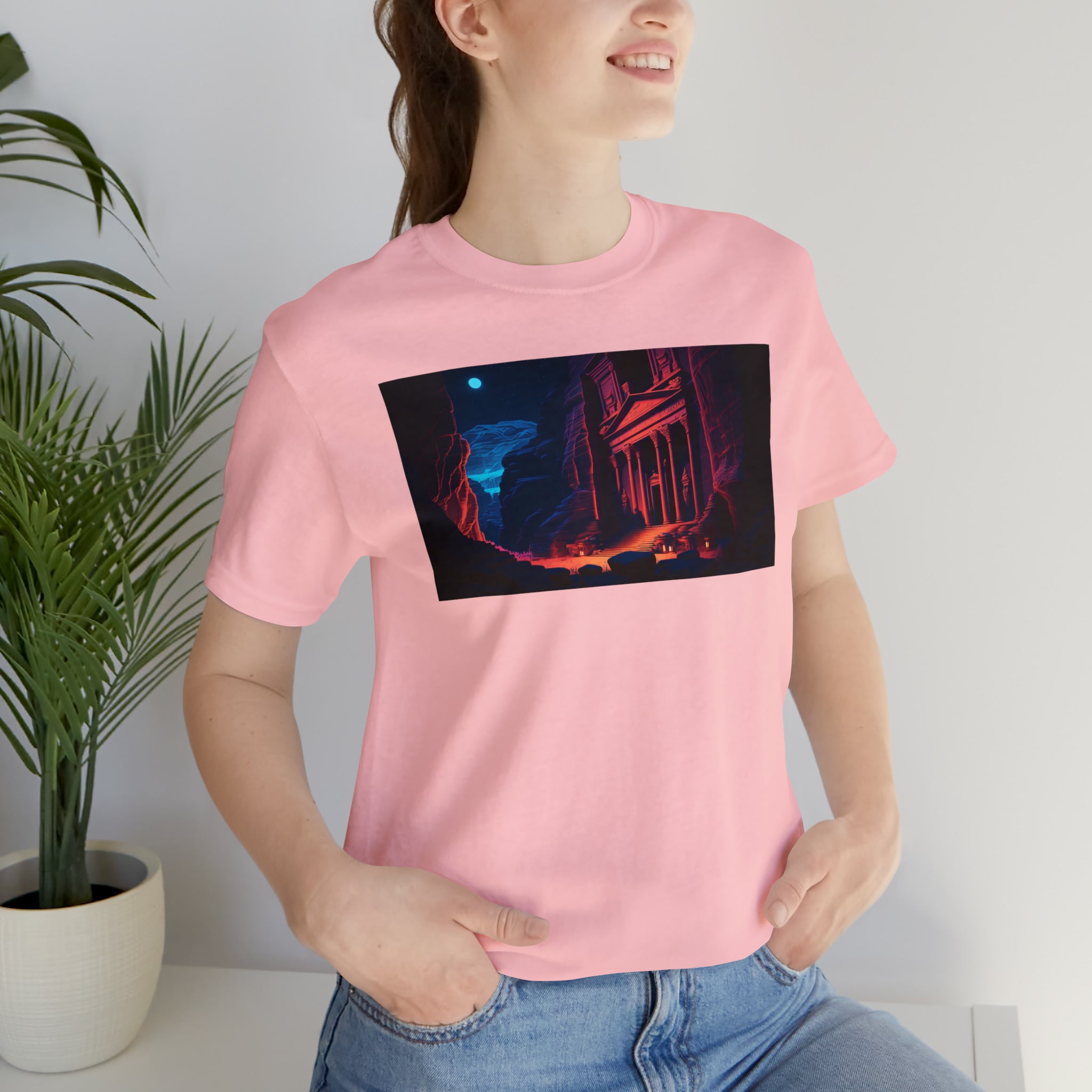 Unisex Jersey Short Sleeve Tee - Petra Caves, Jordan