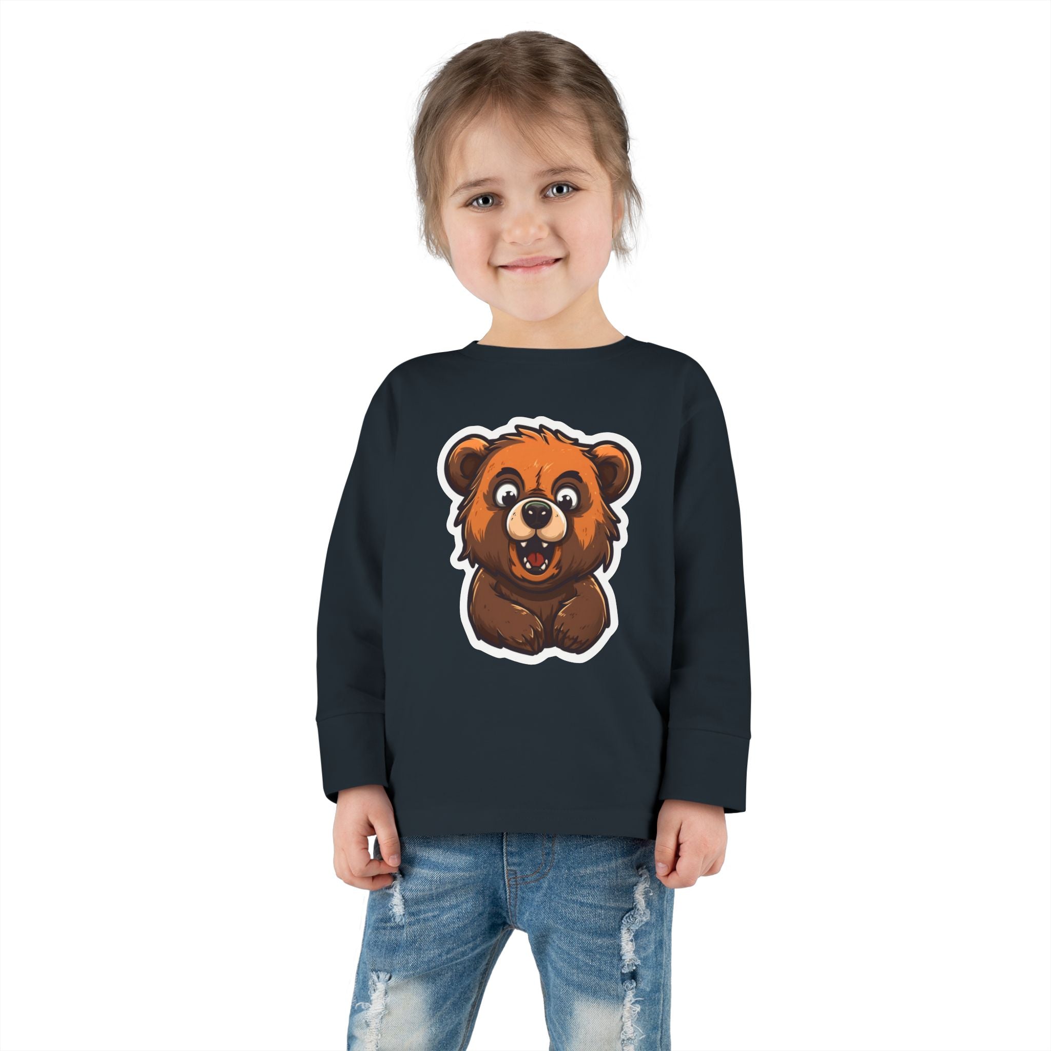 Toddler Long Sleeve Tee - Grizzly Bear Cub