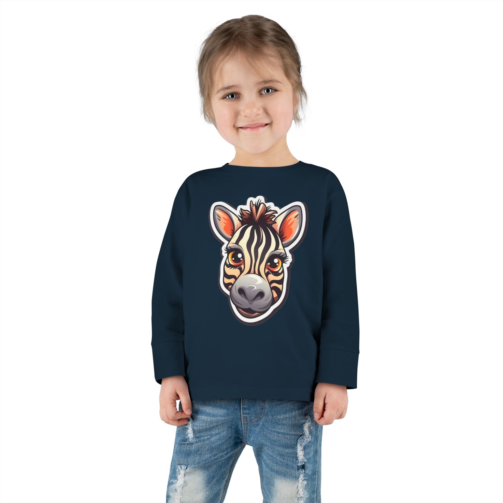 Toddler Long Sleeve Tee - Zebra Foal