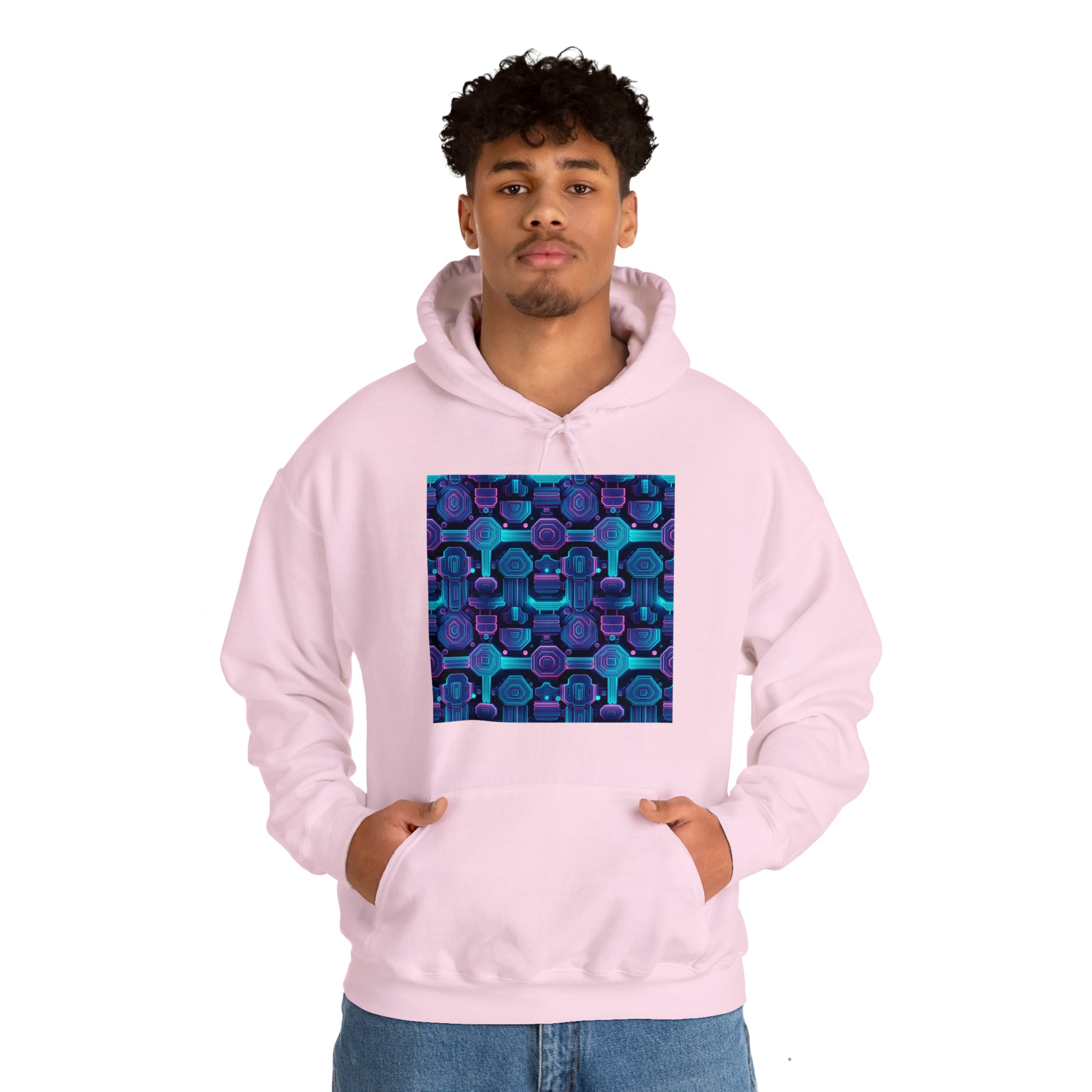 Unisex Heavy Blend™ Hooded Sweatshirt - Abstract Neon Designs 02