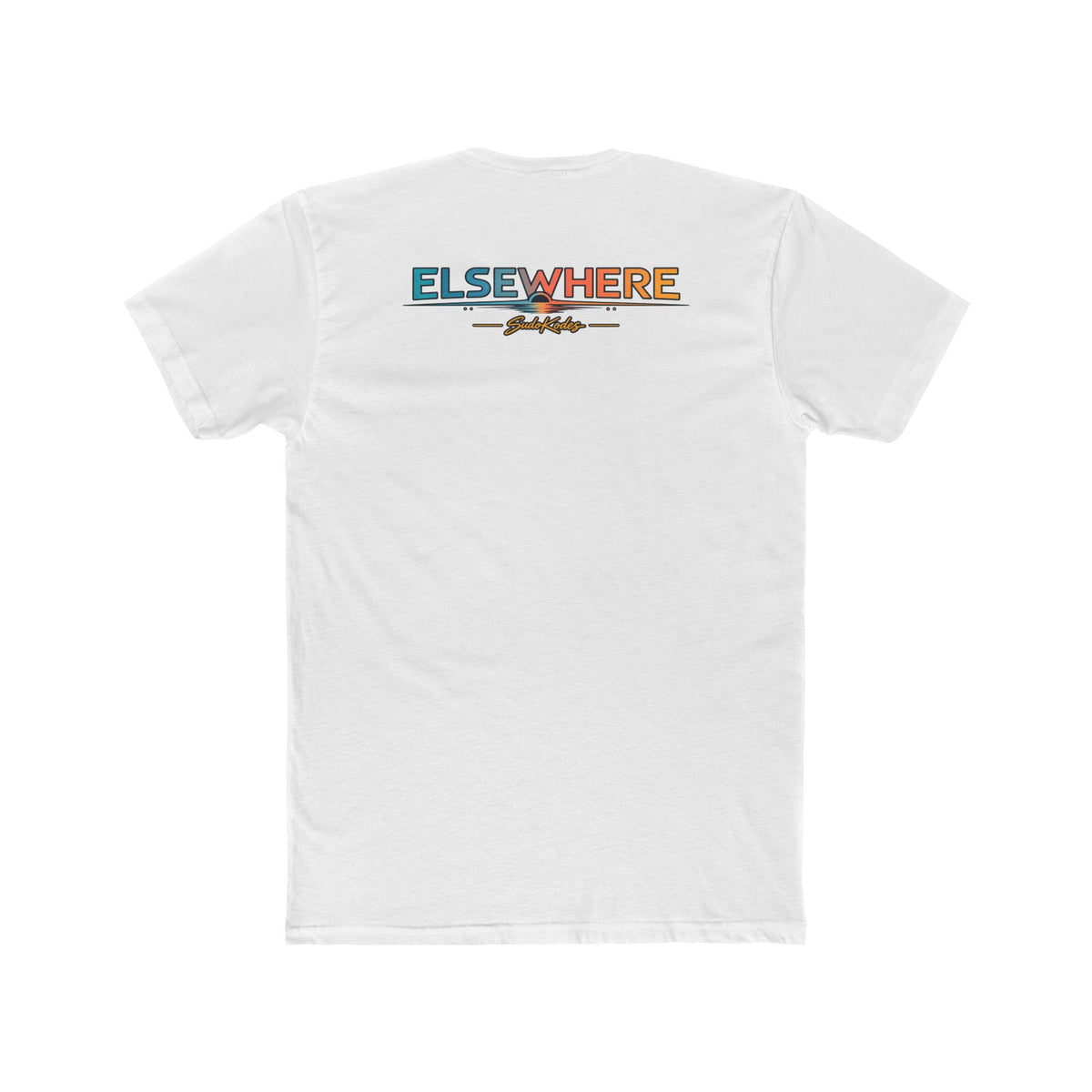 Ellora Caves, a Elsewhere design, on a men's cotton crew tee