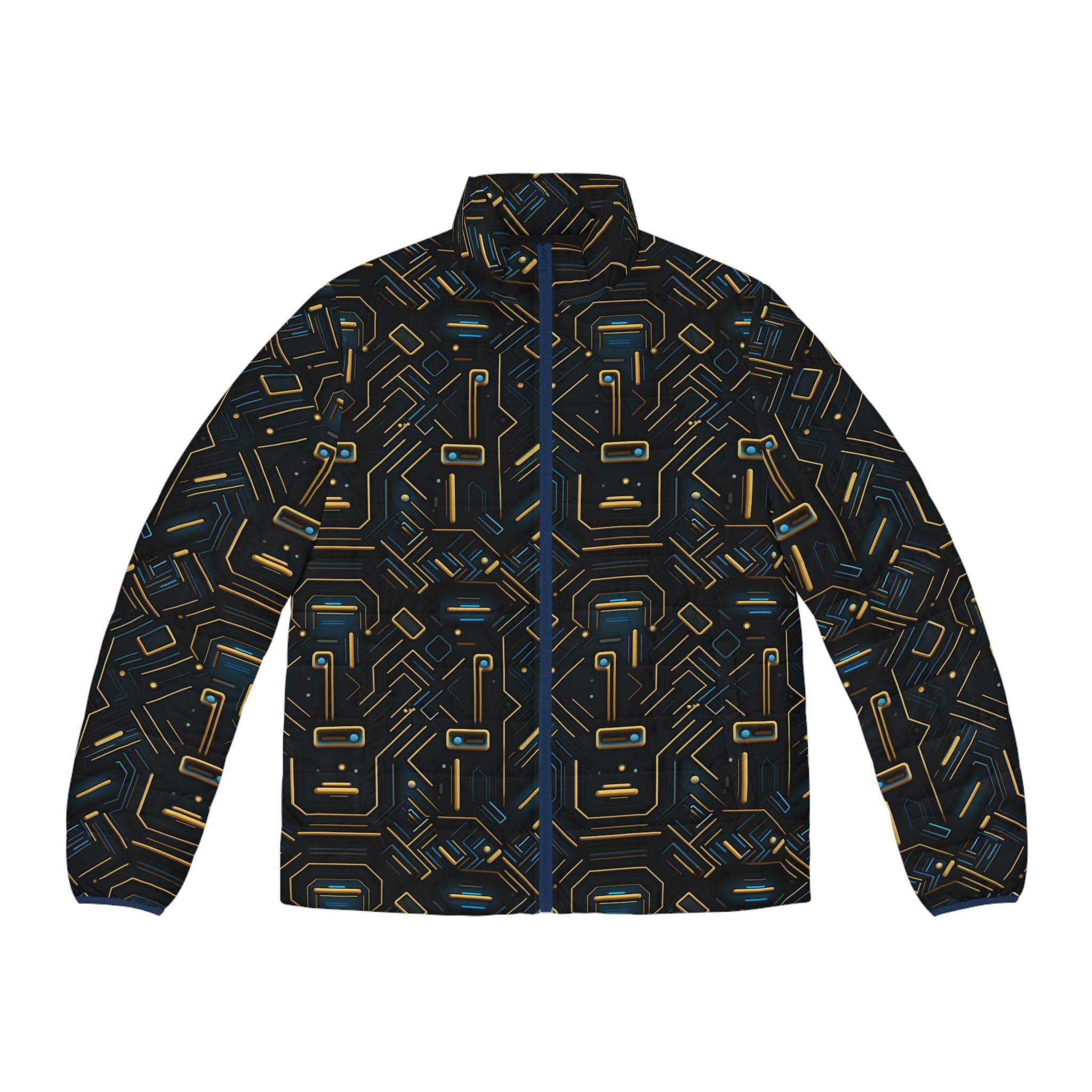 Men's Puffer Jacket (AOP) - Abstract Designs 08
