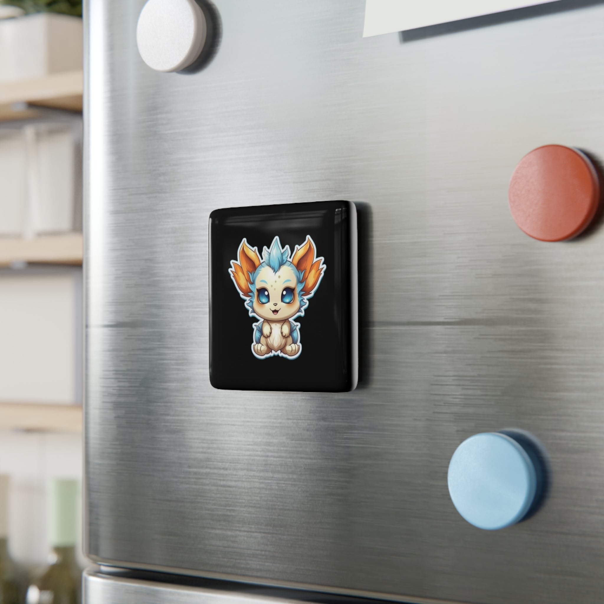 Porcelain Magnet, Square - Adorable Mascots 06