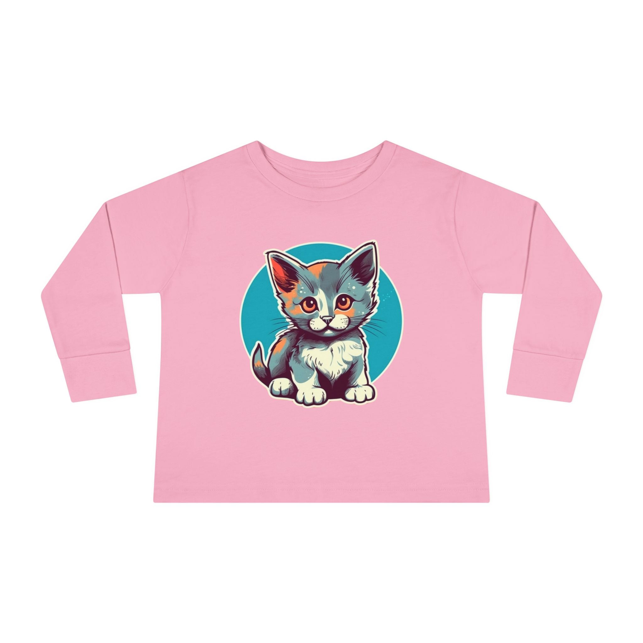 Toddler Long Sleeve Tee - Cat Kitten
