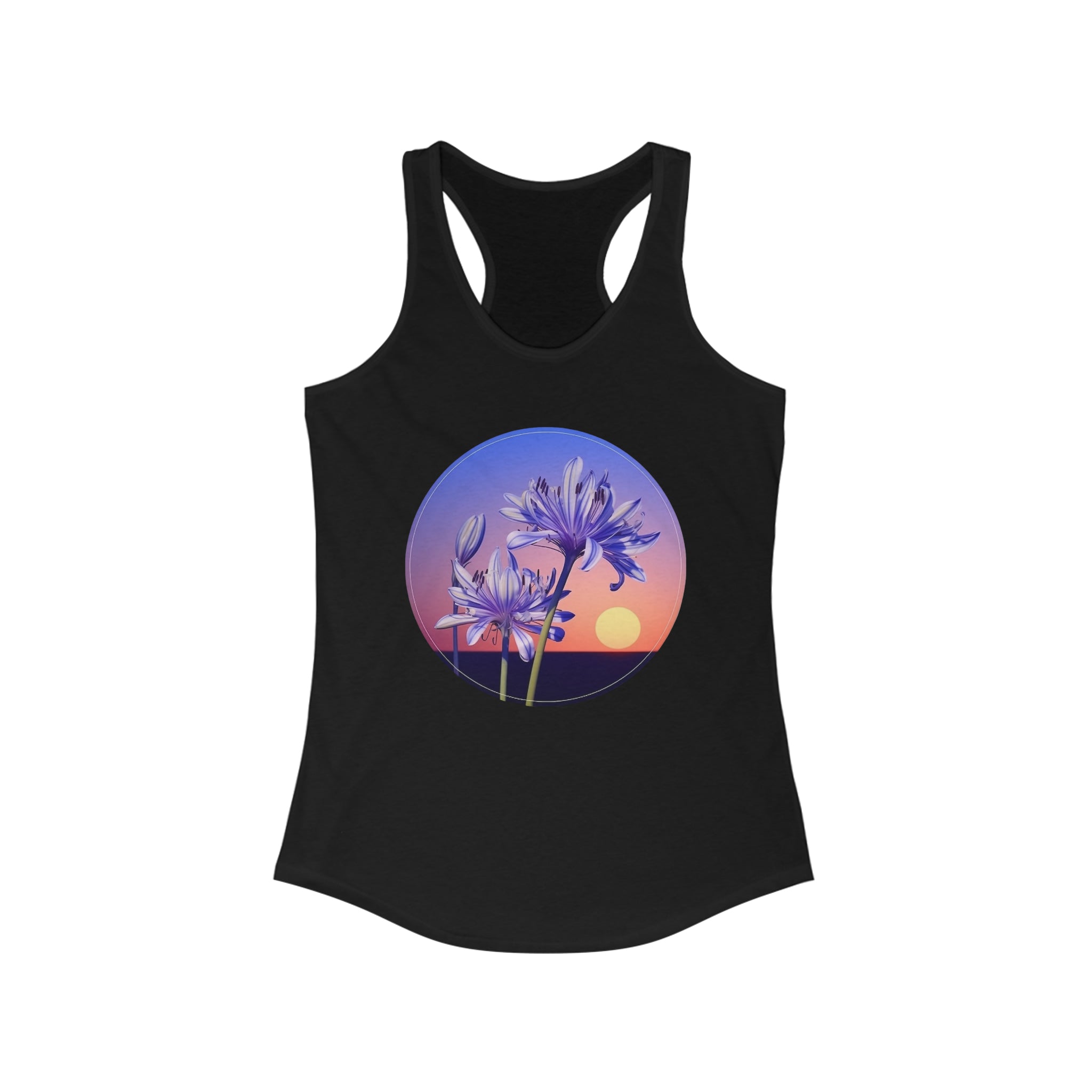 Women's Ideal Racerback Tank - Flowers - Agapanthus