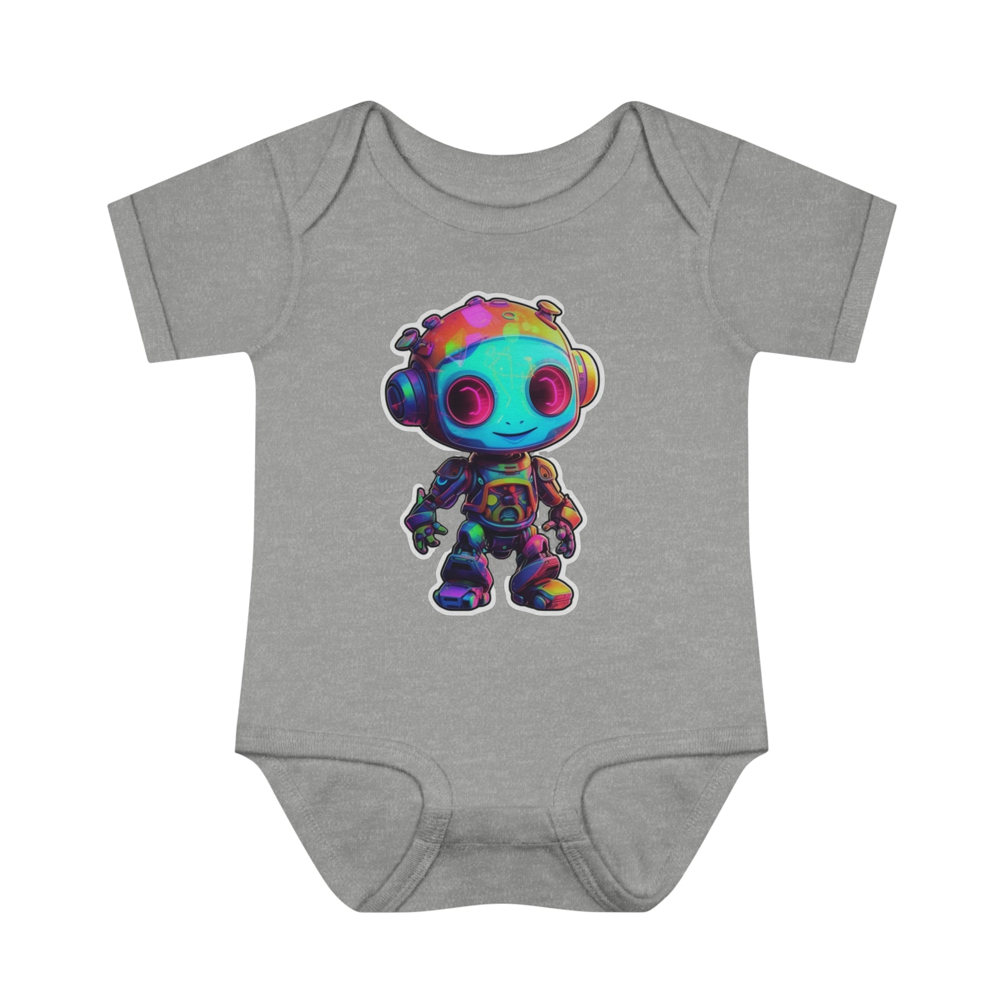 Infant Baby Rib Bodysuit - Chip, Robot Pop Art 07