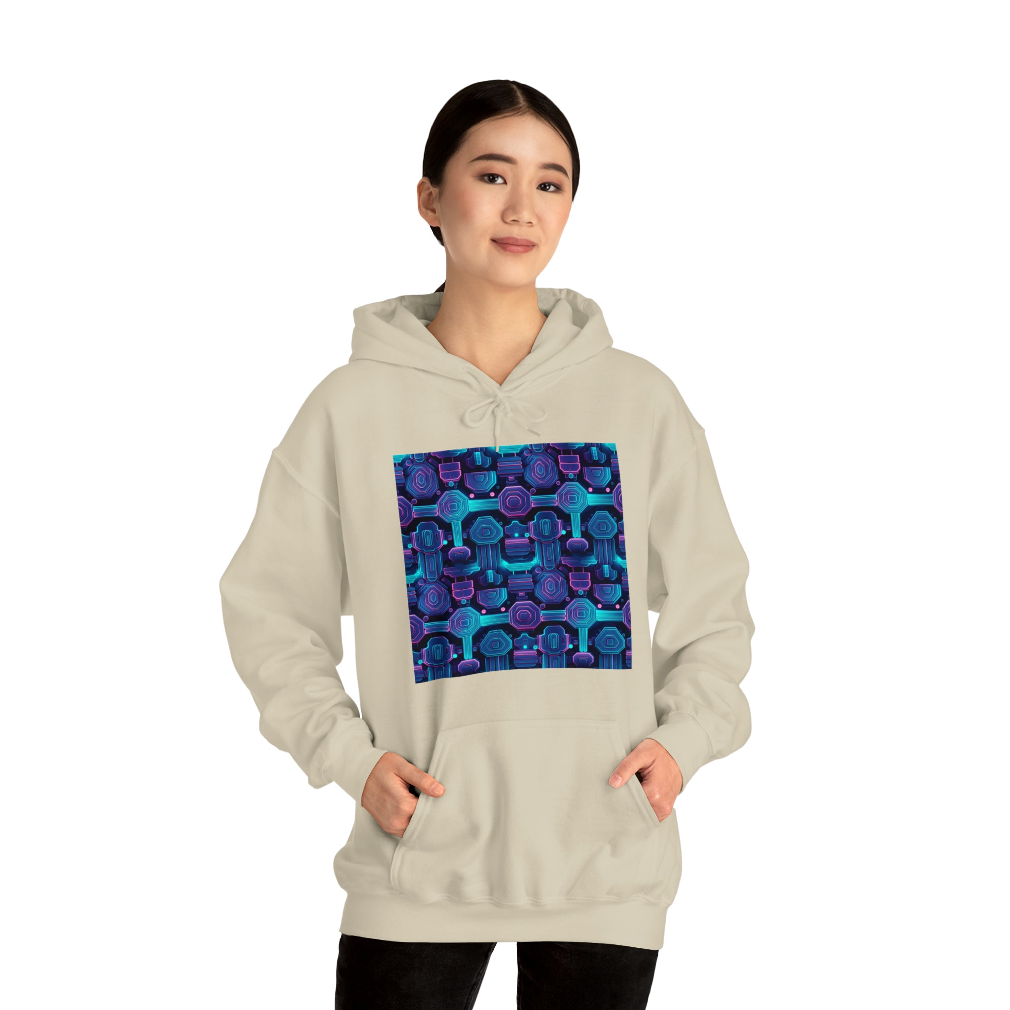 Unisex Heavy Blend™ Hooded Sweatshirt - Abstract Neon Designs 02