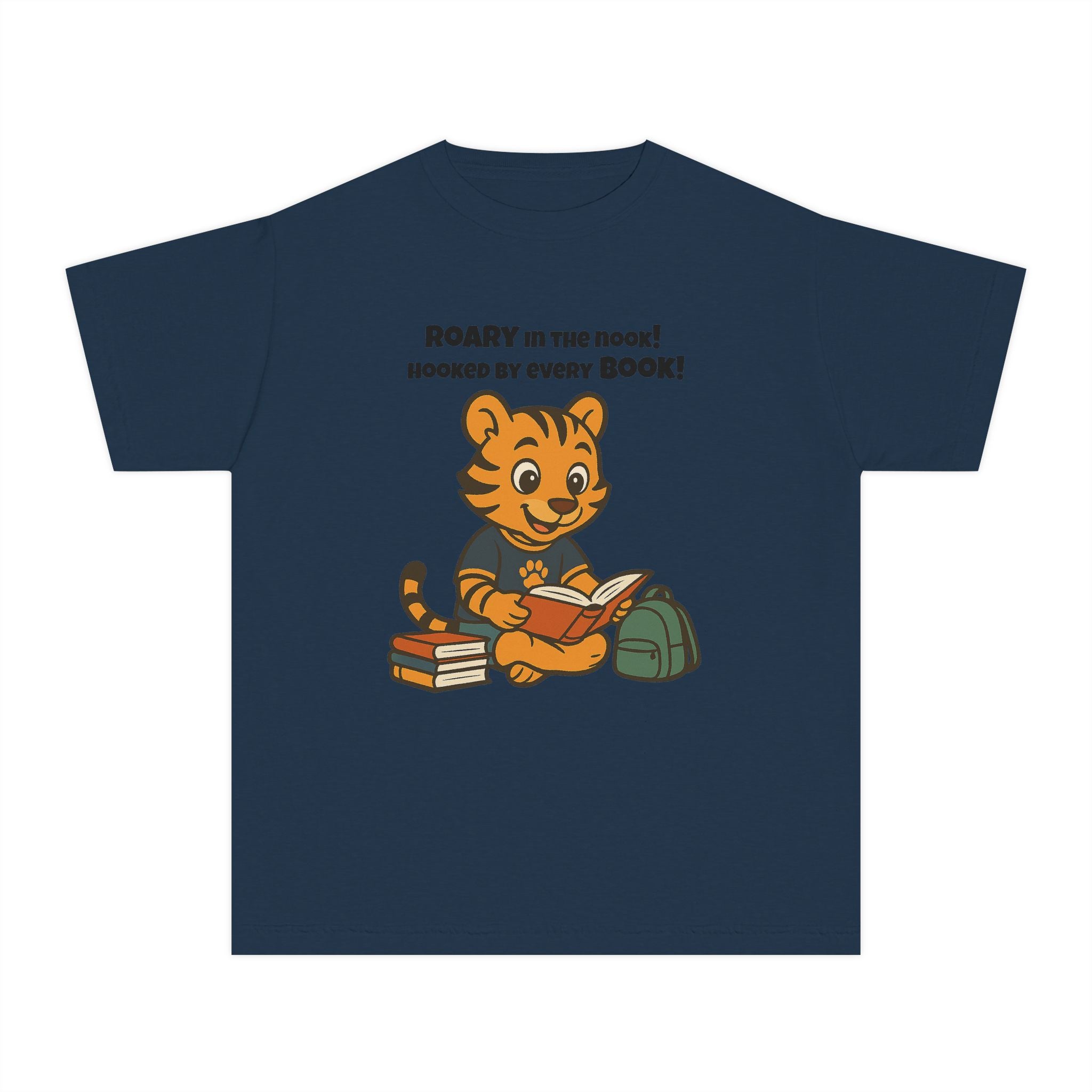 Youth Midweight Cotton Tee - Roary's Adventures in the Library