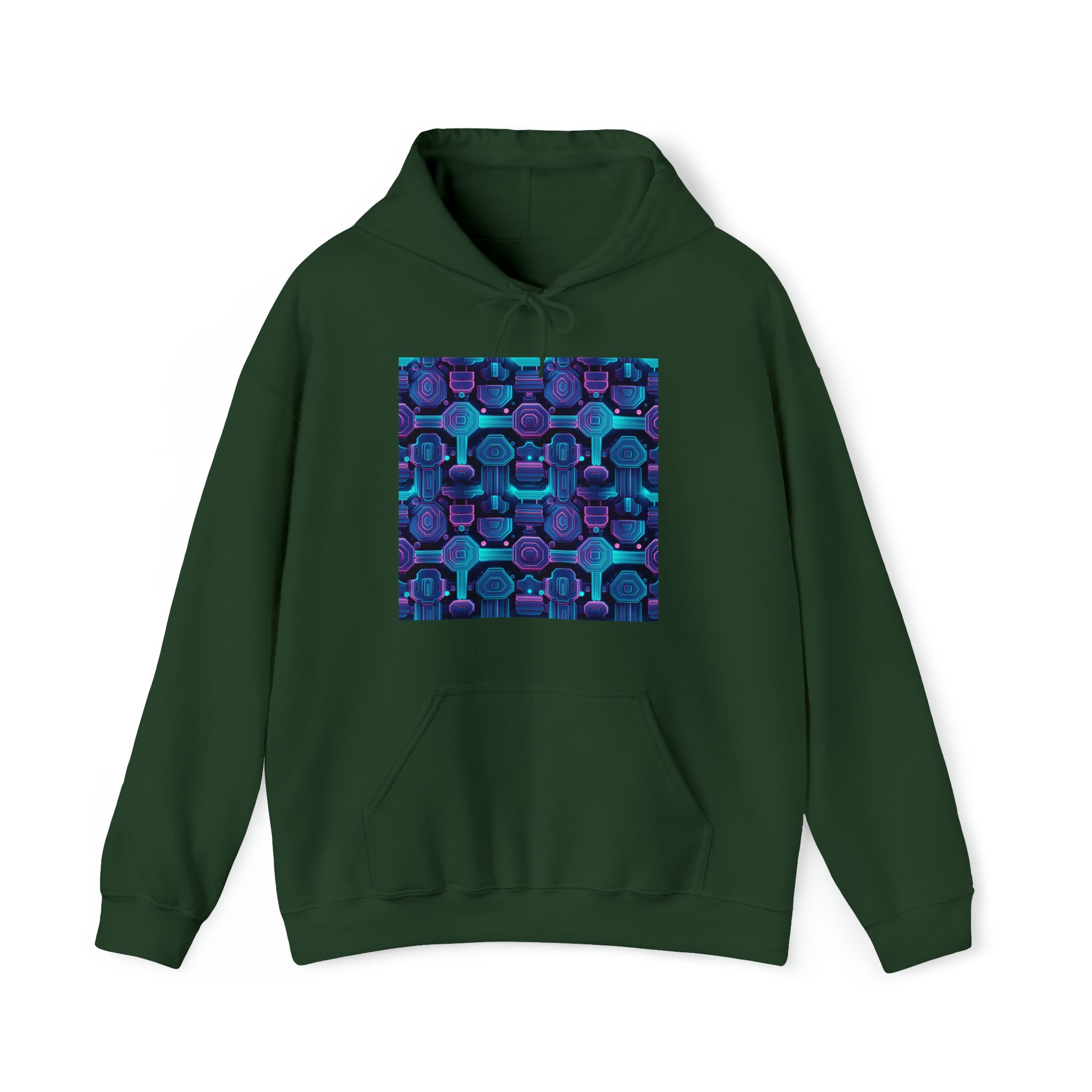 Unisex Heavy Blend™ Hooded Sweatshirt - Abstract Neon Designs 02