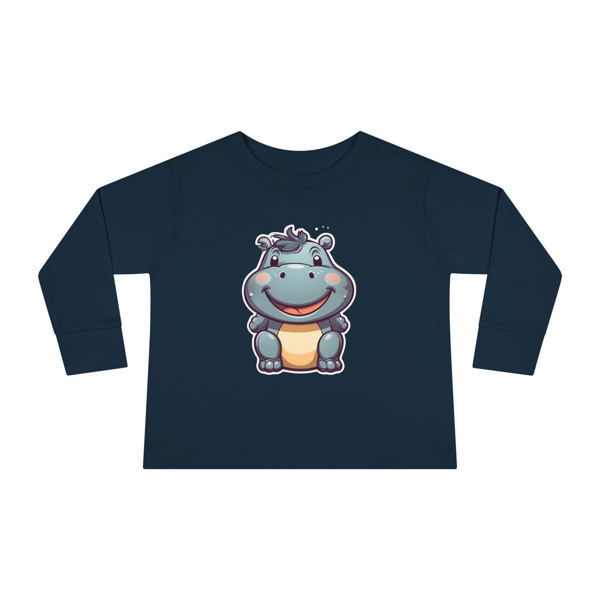 Toddler Long Sleeve Tee - Hippopotamus Calf