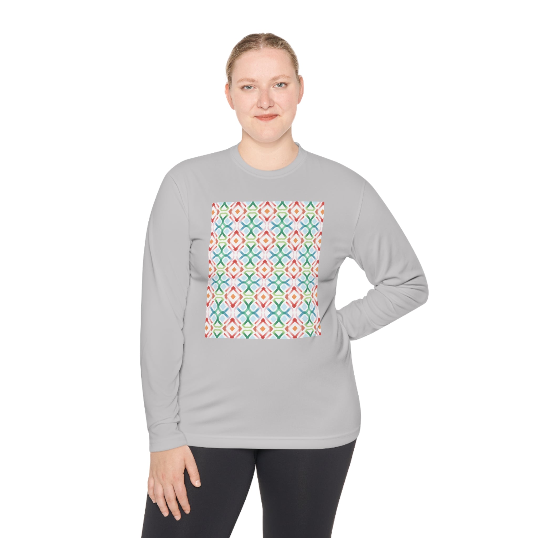 Unisex Lightweight Long Sleeve Tee (AOP) - Abstract Designs 09