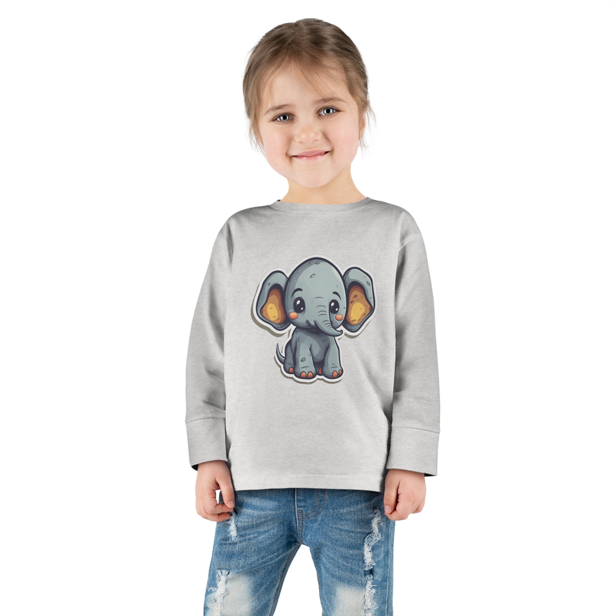 Toddler Long Sleeve Tee - Elephant Calf