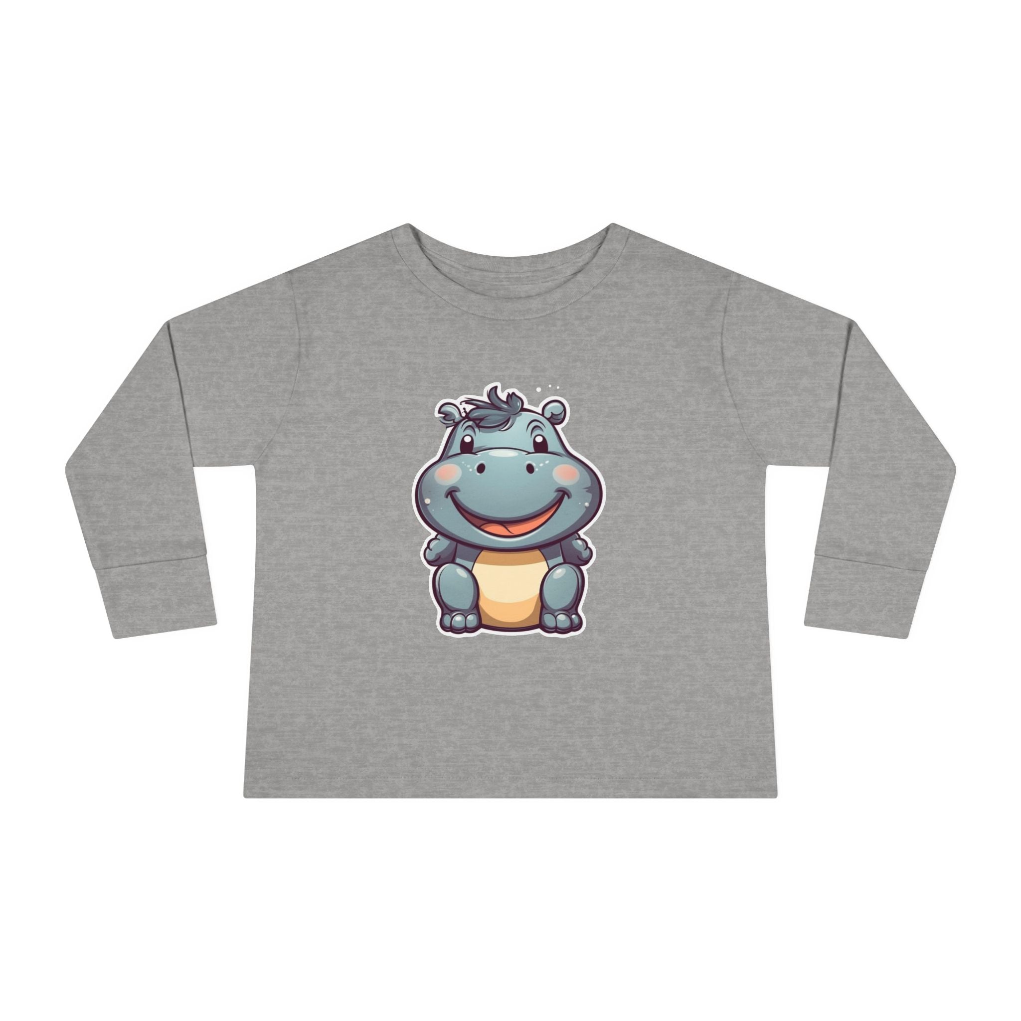 Toddler Long Sleeve Tee - Hippopotamus Calf