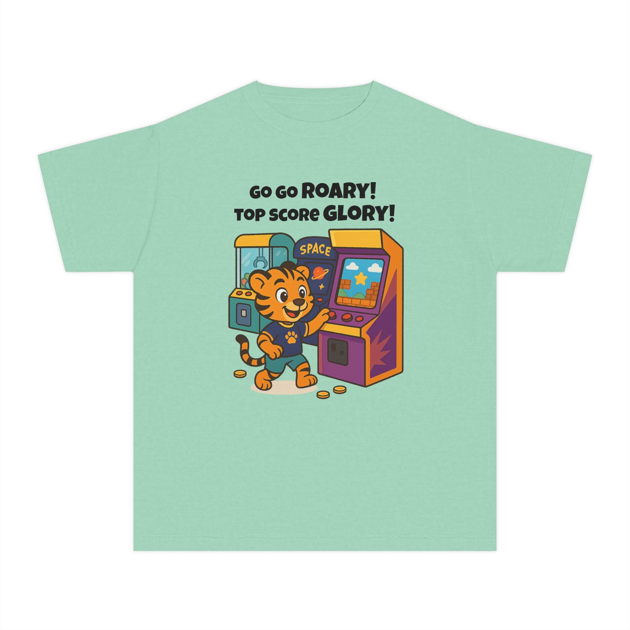 Youth Midweight Cotton Tee - Roary's Adventures at the Arcade