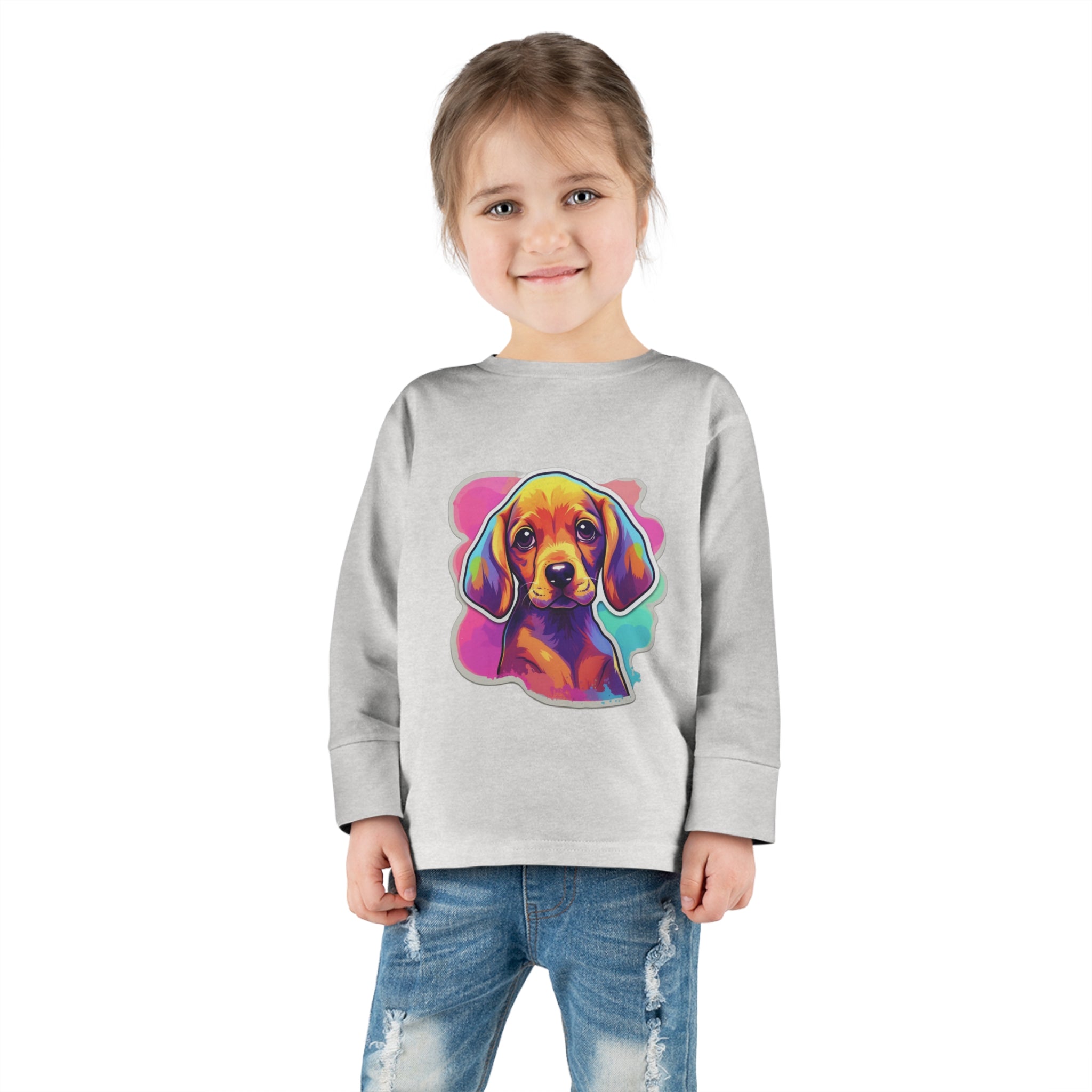Toddler Long Sleeve Tee - Puppies 06