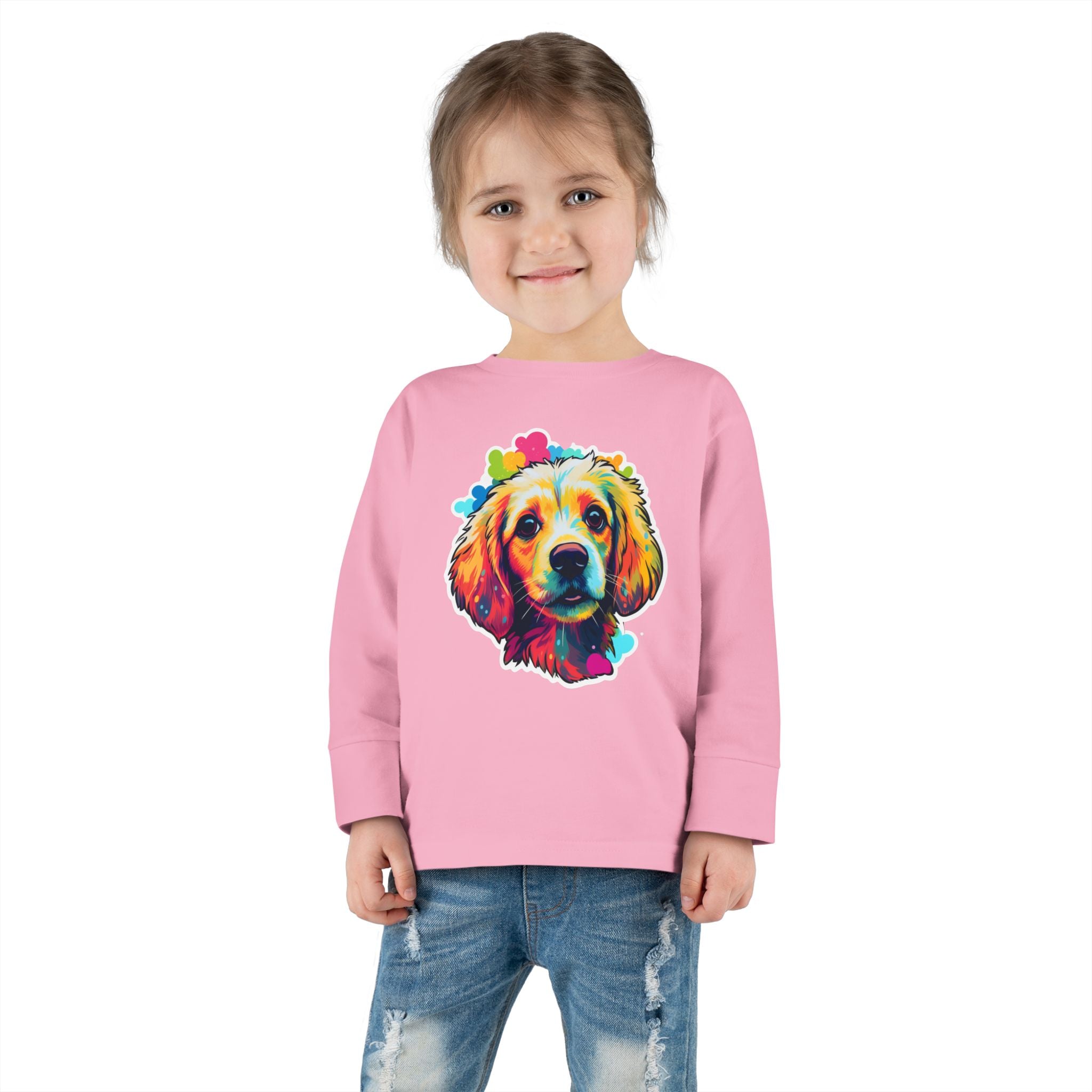 Toddler Long Sleeve Tee - Puppies 07