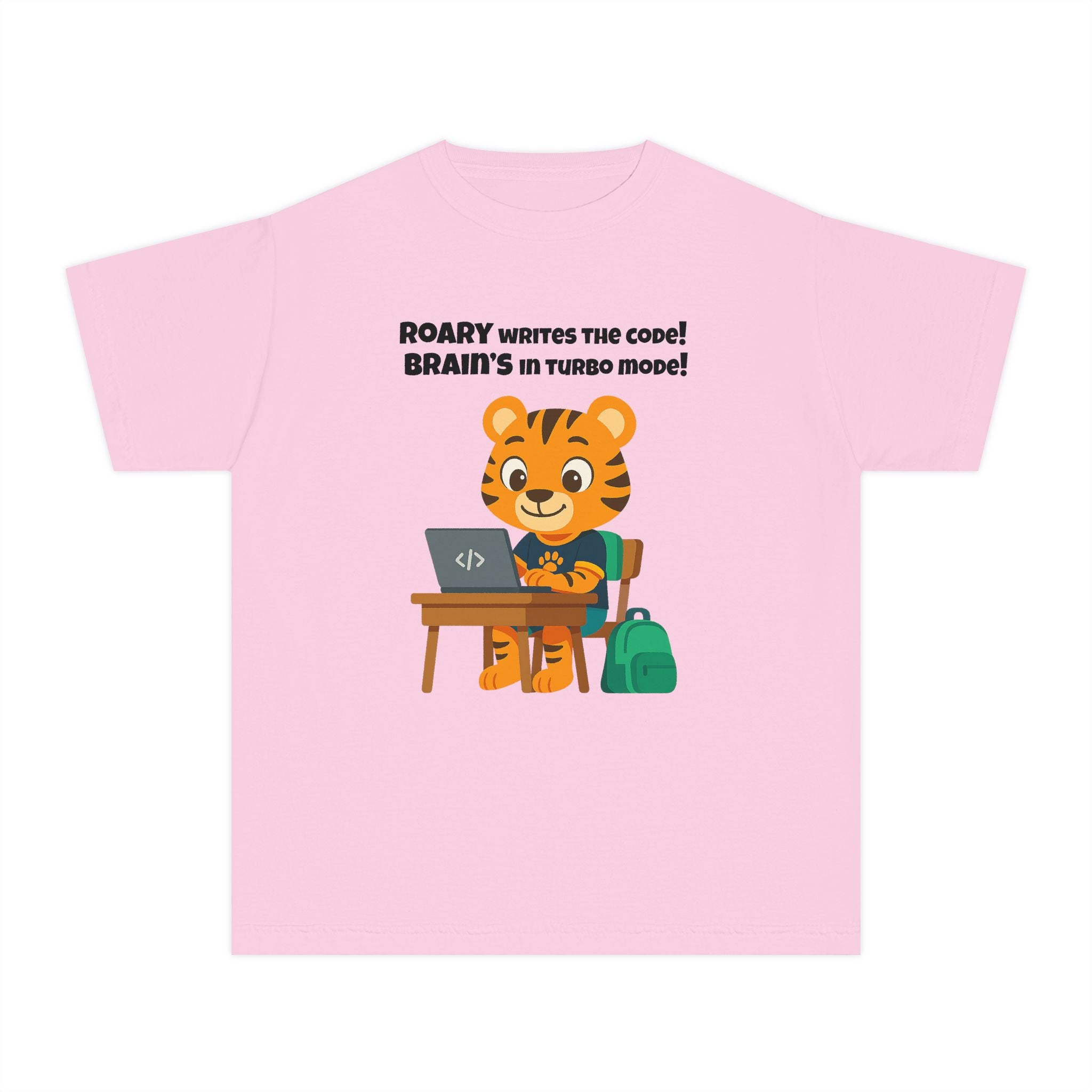 Youth Midweight Cotton Tee - Roary's Coding Time
