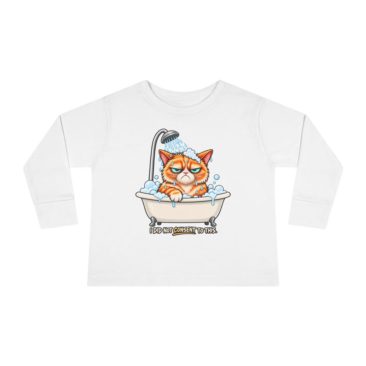 Forced Hydration - Mildly Feral - Toddler Long Sleeve Tee