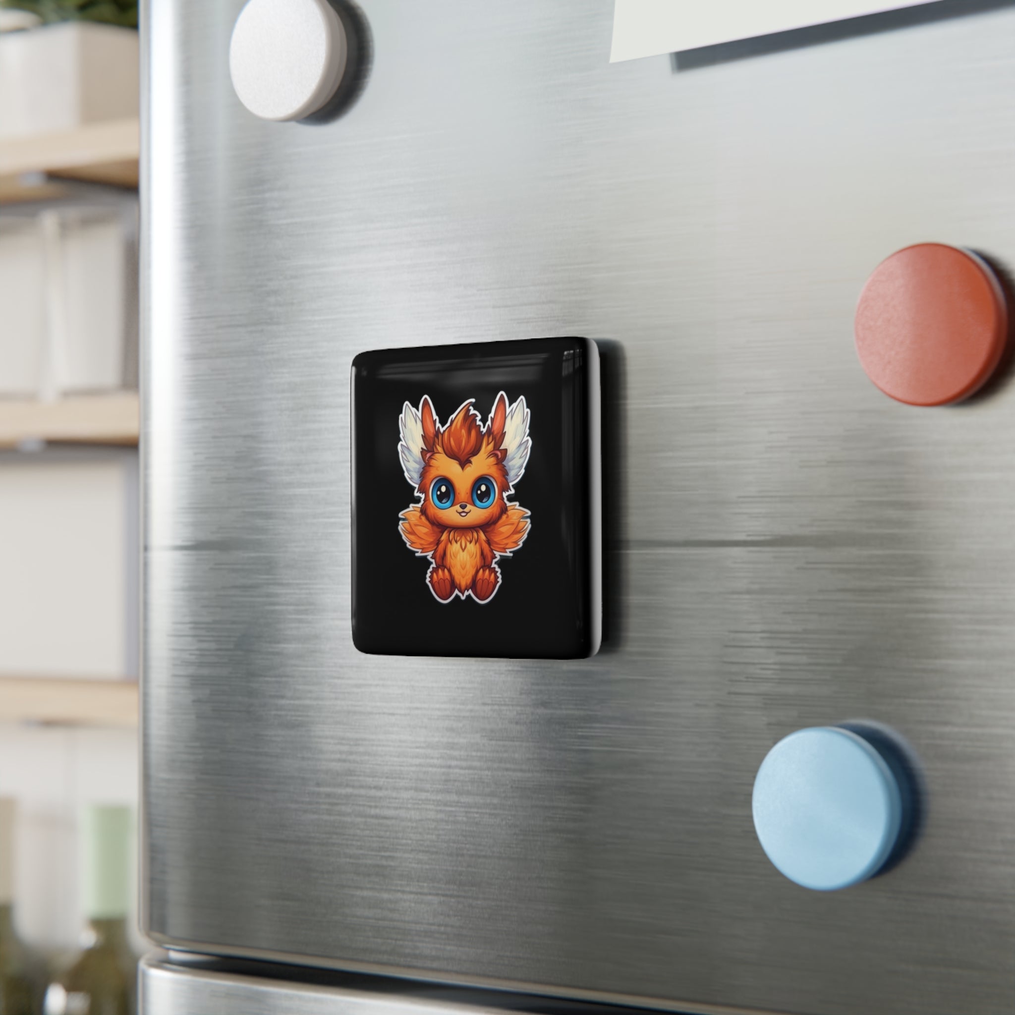 Porcelain Magnet, Square - Adorable Mascots 05