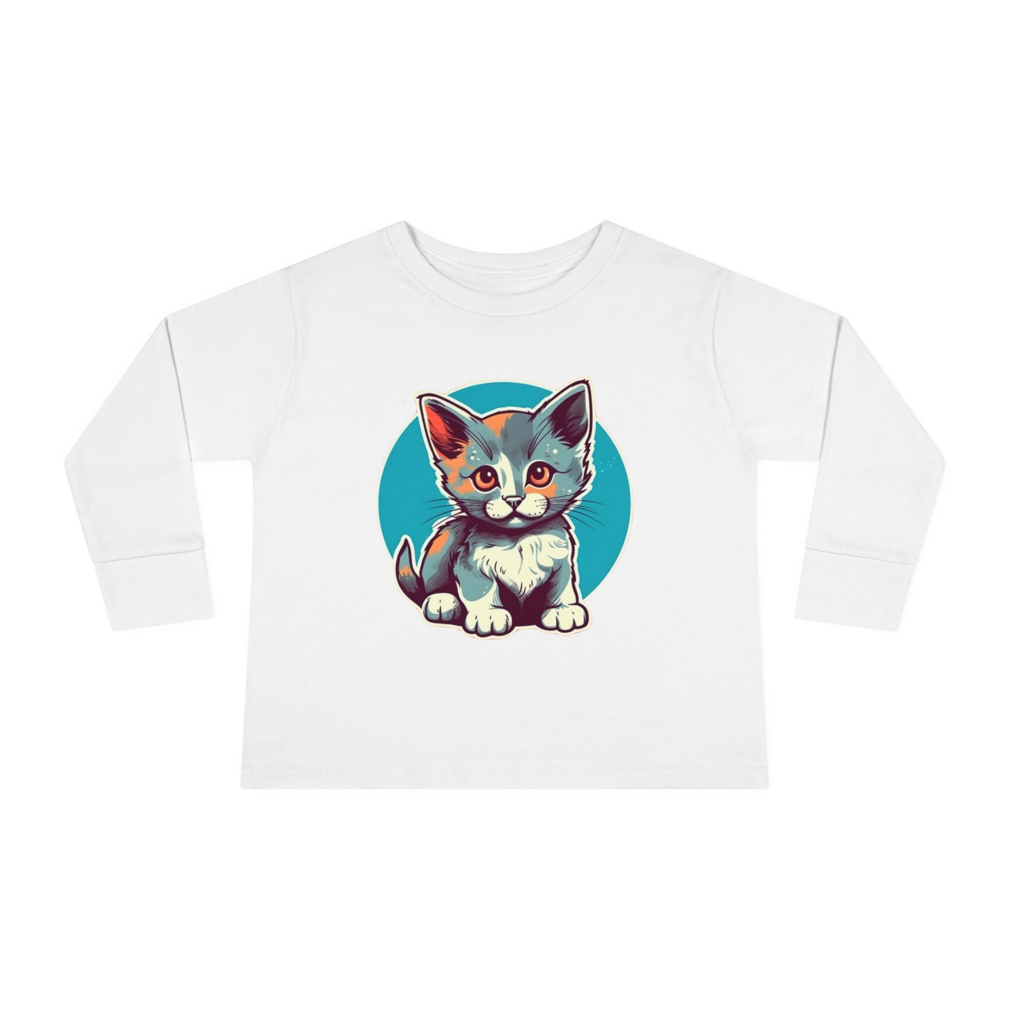 Toddler Long Sleeve Tee - Cat Kitten