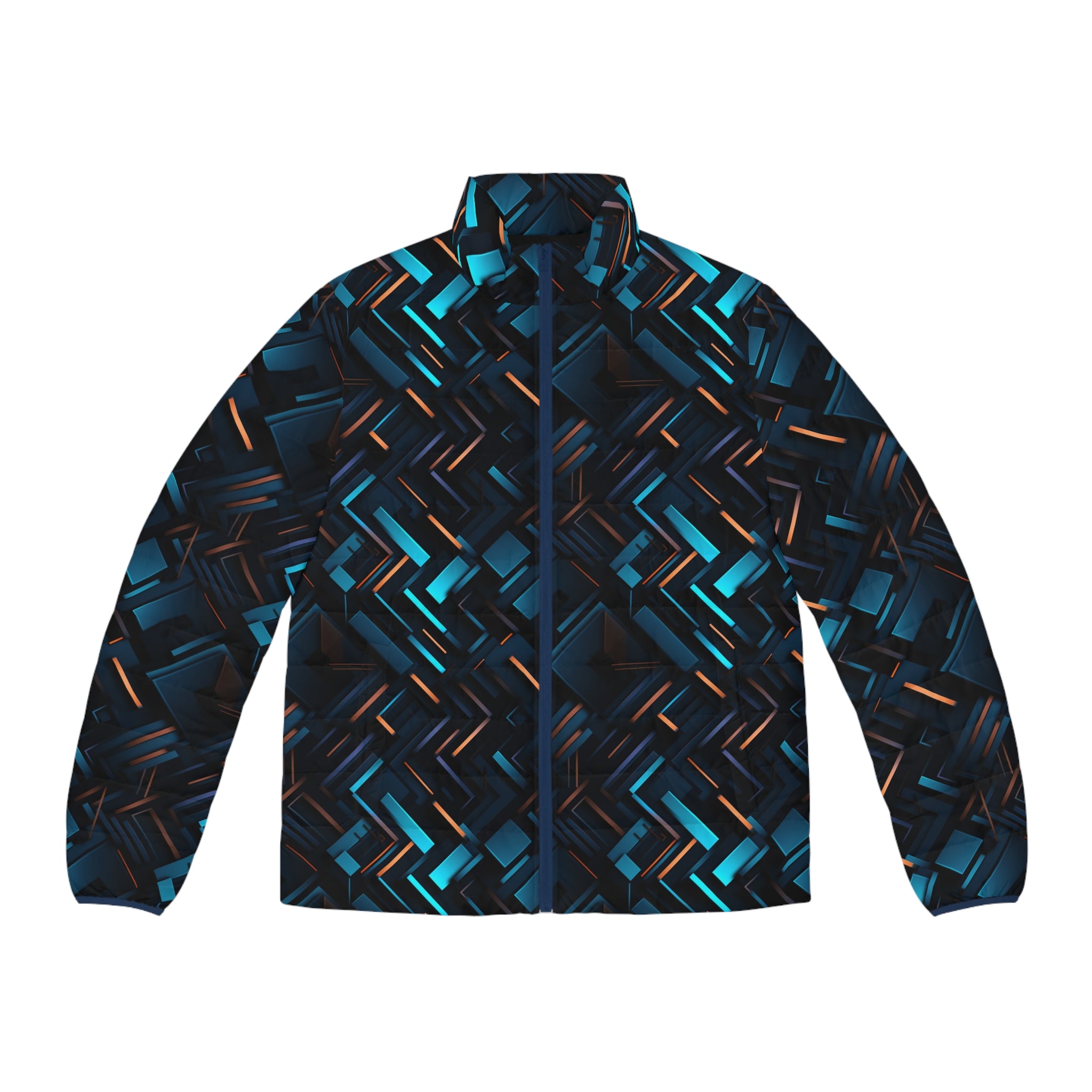 Men's Puffer Jacket (AOP) - Abstract Designs 12